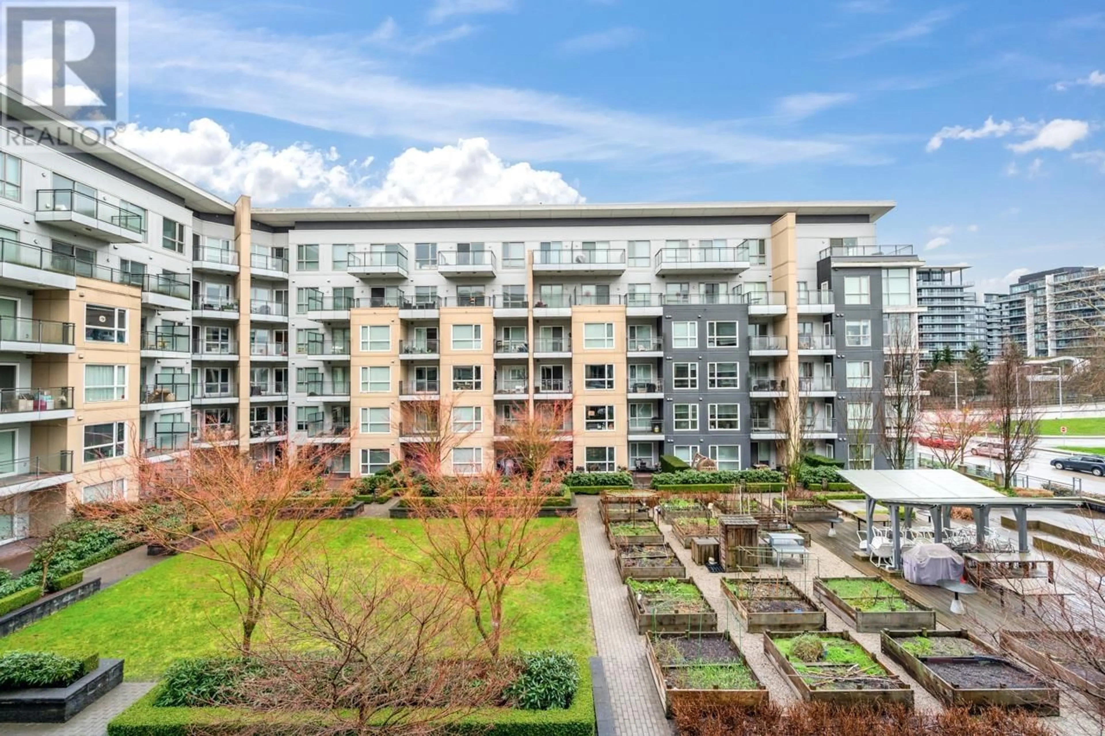 A pic from outside/outdoor area/front of a property/back of a property/a pic from drone, city buildings view from balcony for 305 - 5311 CEDARBRIDGE WAY, Richmond British Columbia V6X2A8