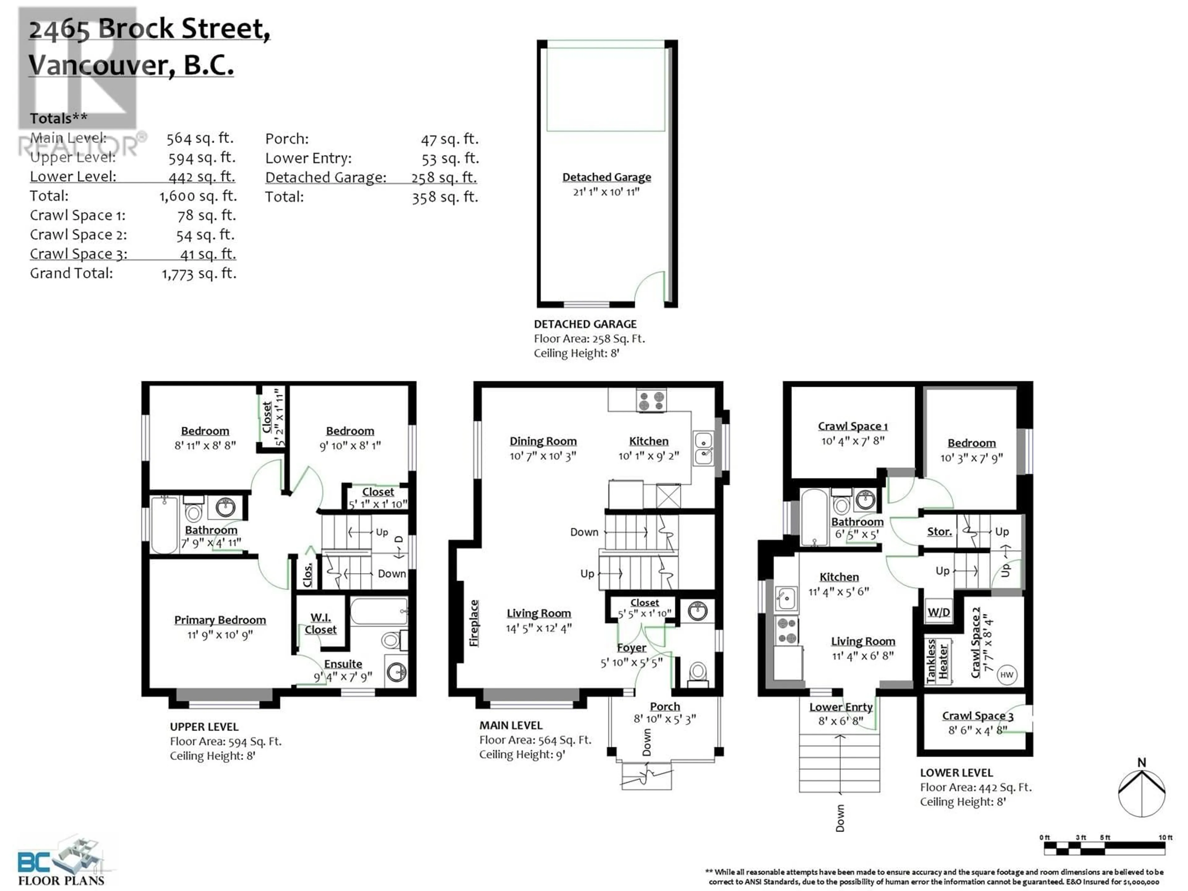 Floor plan for 2465 BROCK STREET, Vancouver British Columbia V5R2R3