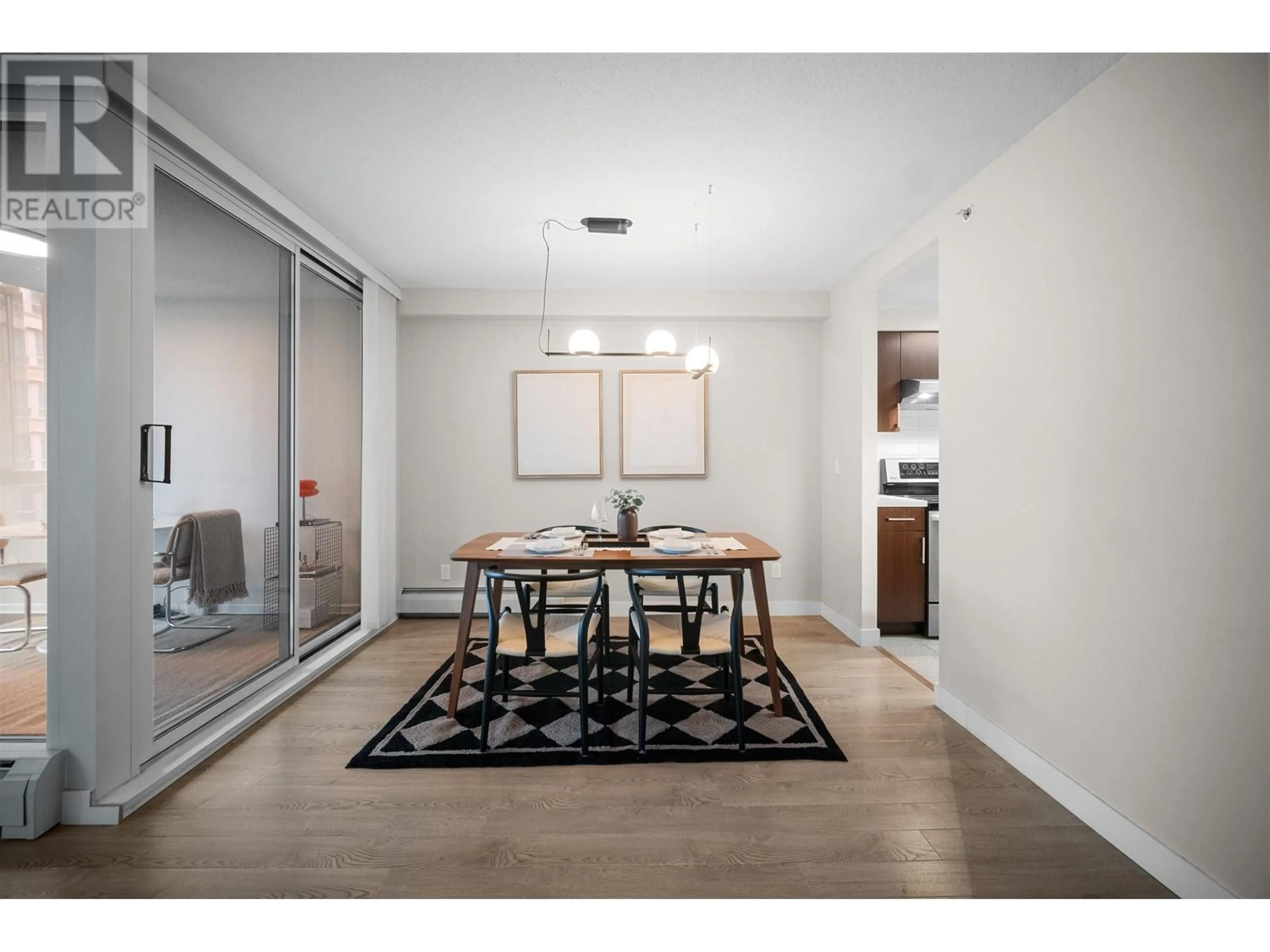 Dining room, wood/laminate floor for 1101 1318 HOMER STREET, Vancouver British Columbia V6B6A7