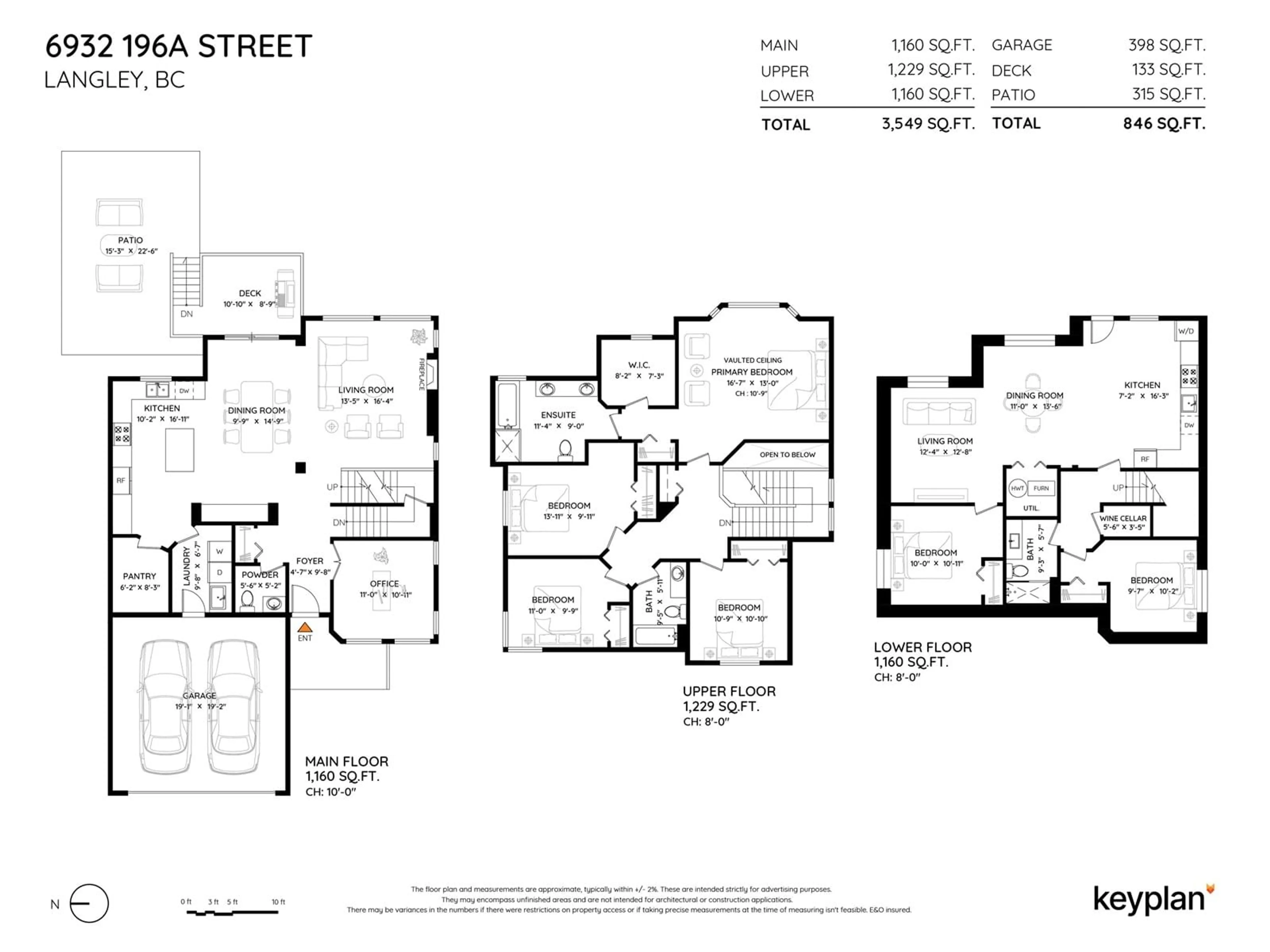 Floor plan for 6932 196A STREET, Langley British Columbia V2Y3A6