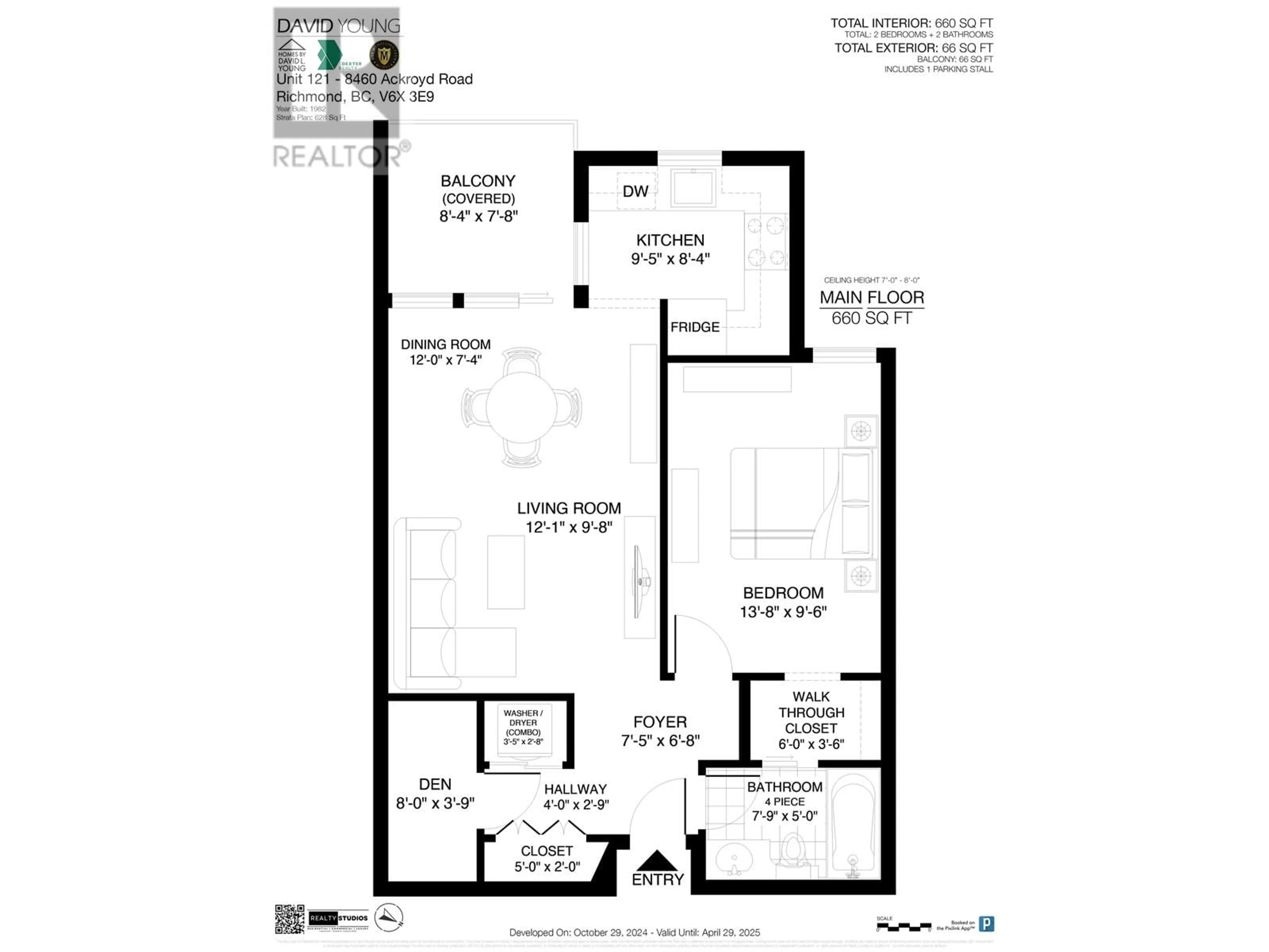 Floor plan for 121 8460 ACKROYD ROAD, Richmond British Columbia V6X3E9