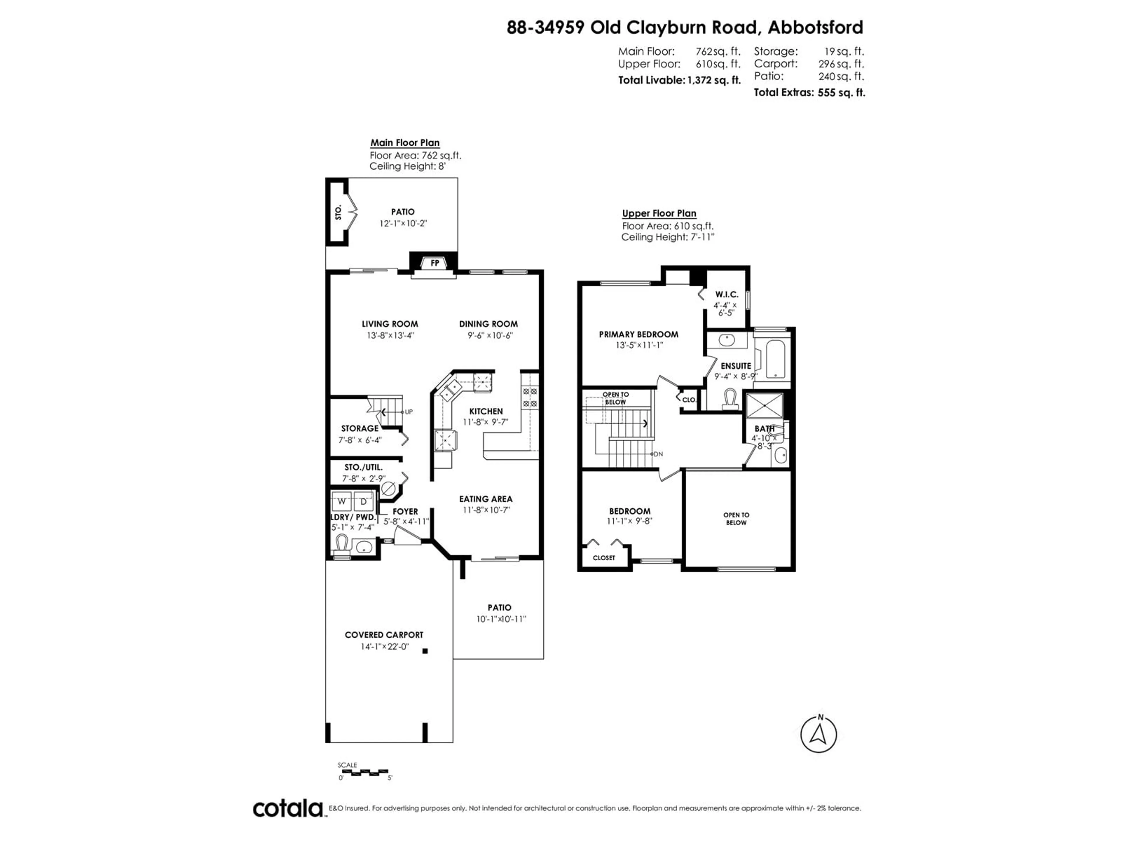 Floor plan for 88 - 34959 OLD CLAYBURN, Abbotsford British Columbia V2S6W7