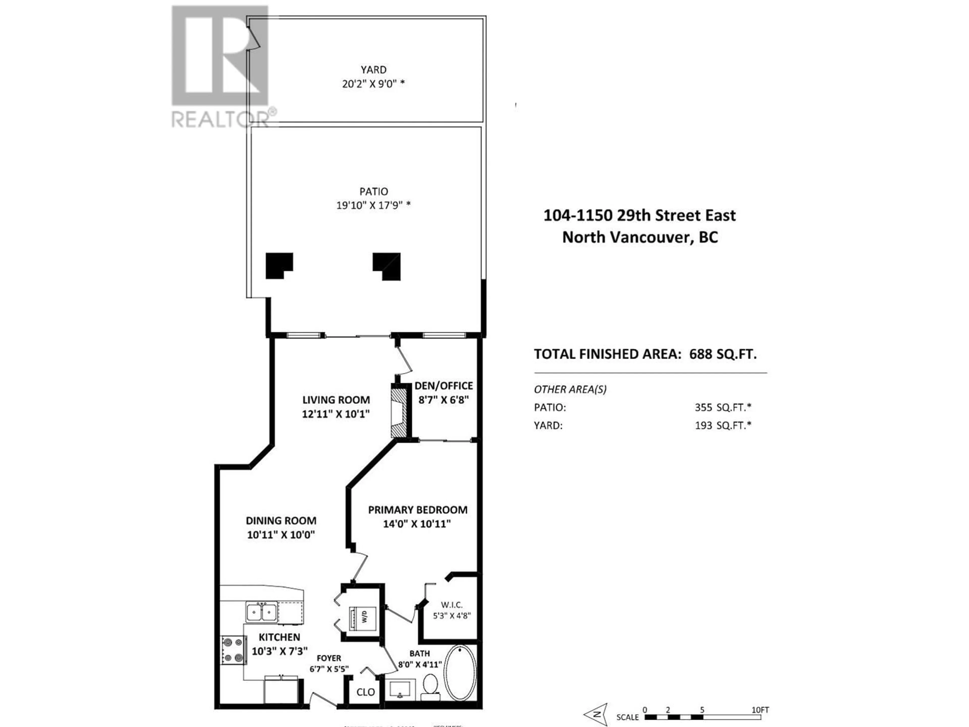 Floor plan for 104 1150 E 29TH STREET, North Vancouver British Columbia V7K3E2