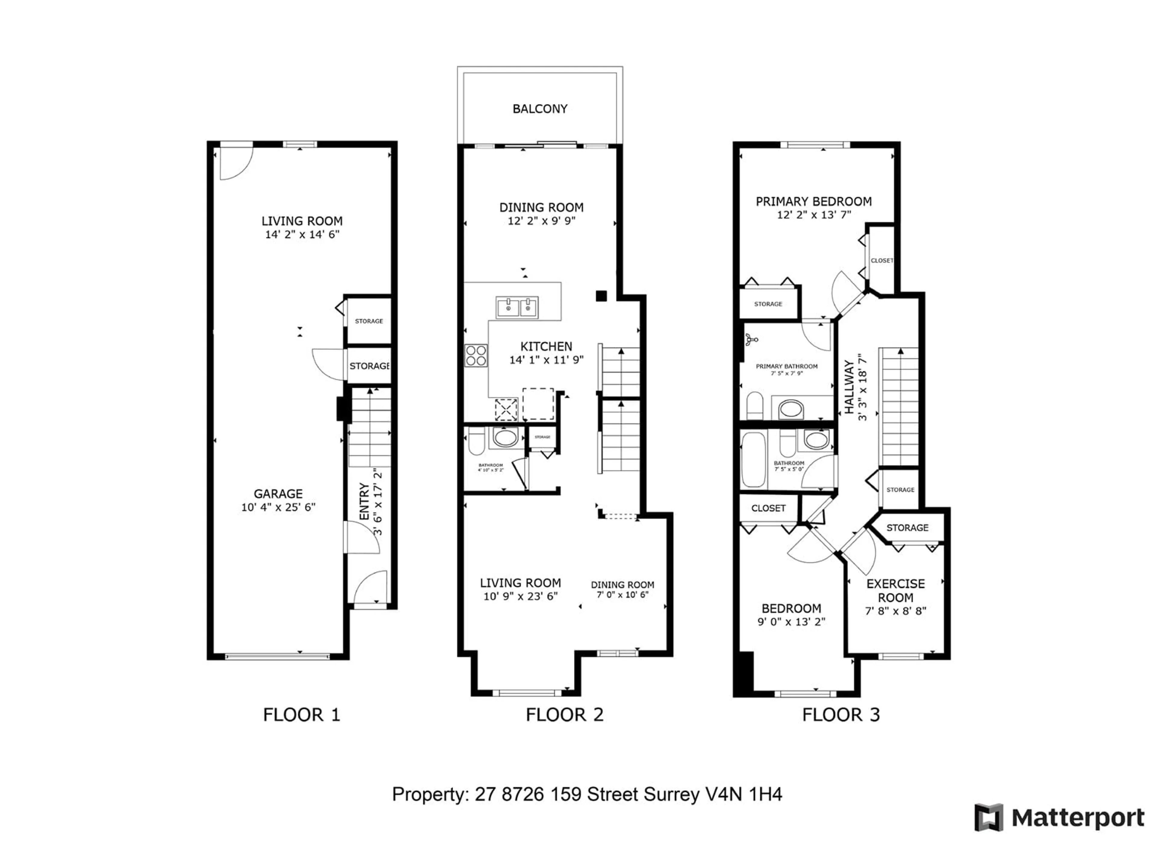 Floor plan for 27 8726 159 STREET, Surrey British Columbia V4N0A8