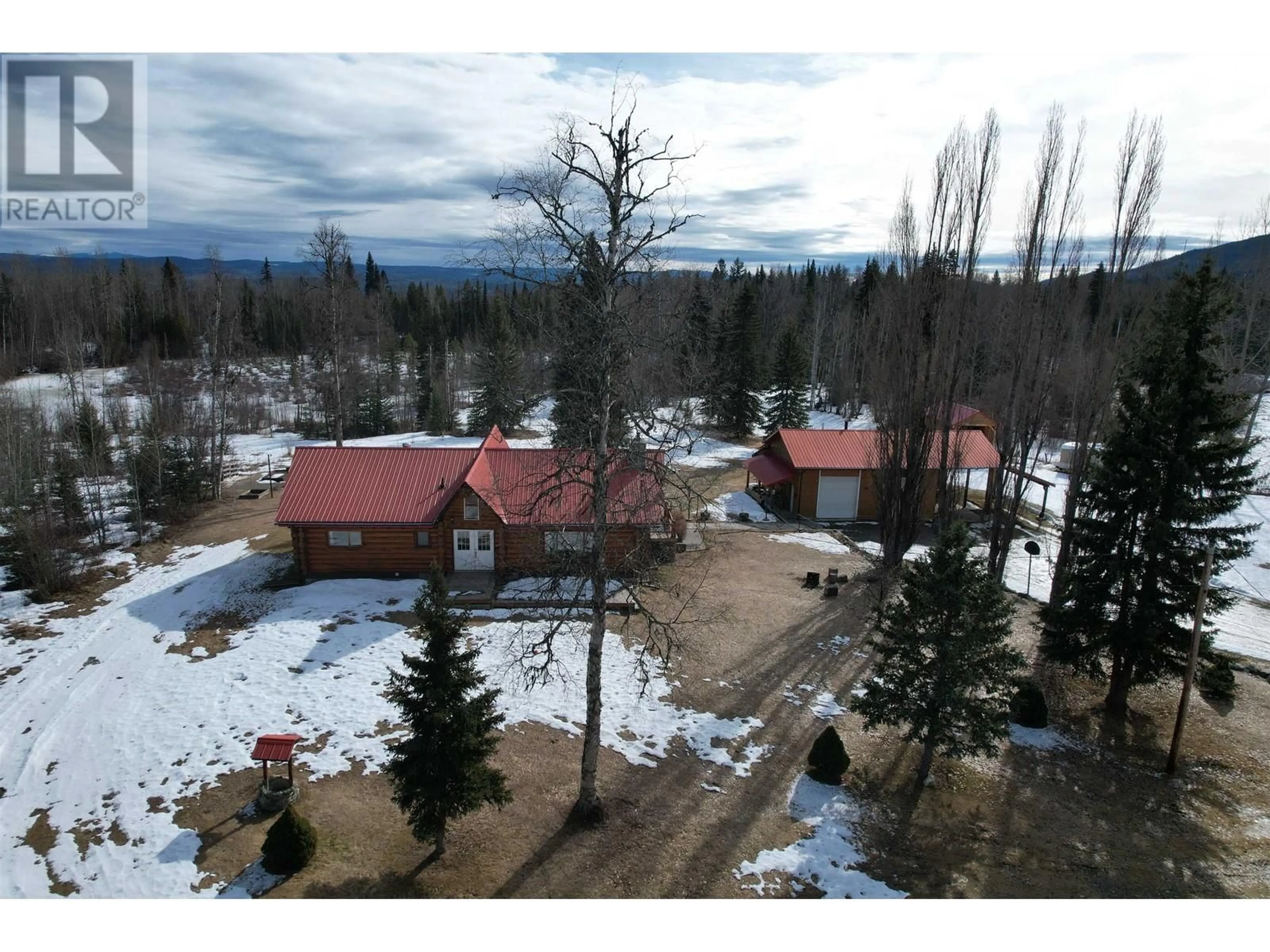 A pic from outside/outdoor area/front of a property/back of a property/a pic from drone, mountain view for 3049 VENTURE ROAD, Quesnel British Columbia V2J6P8