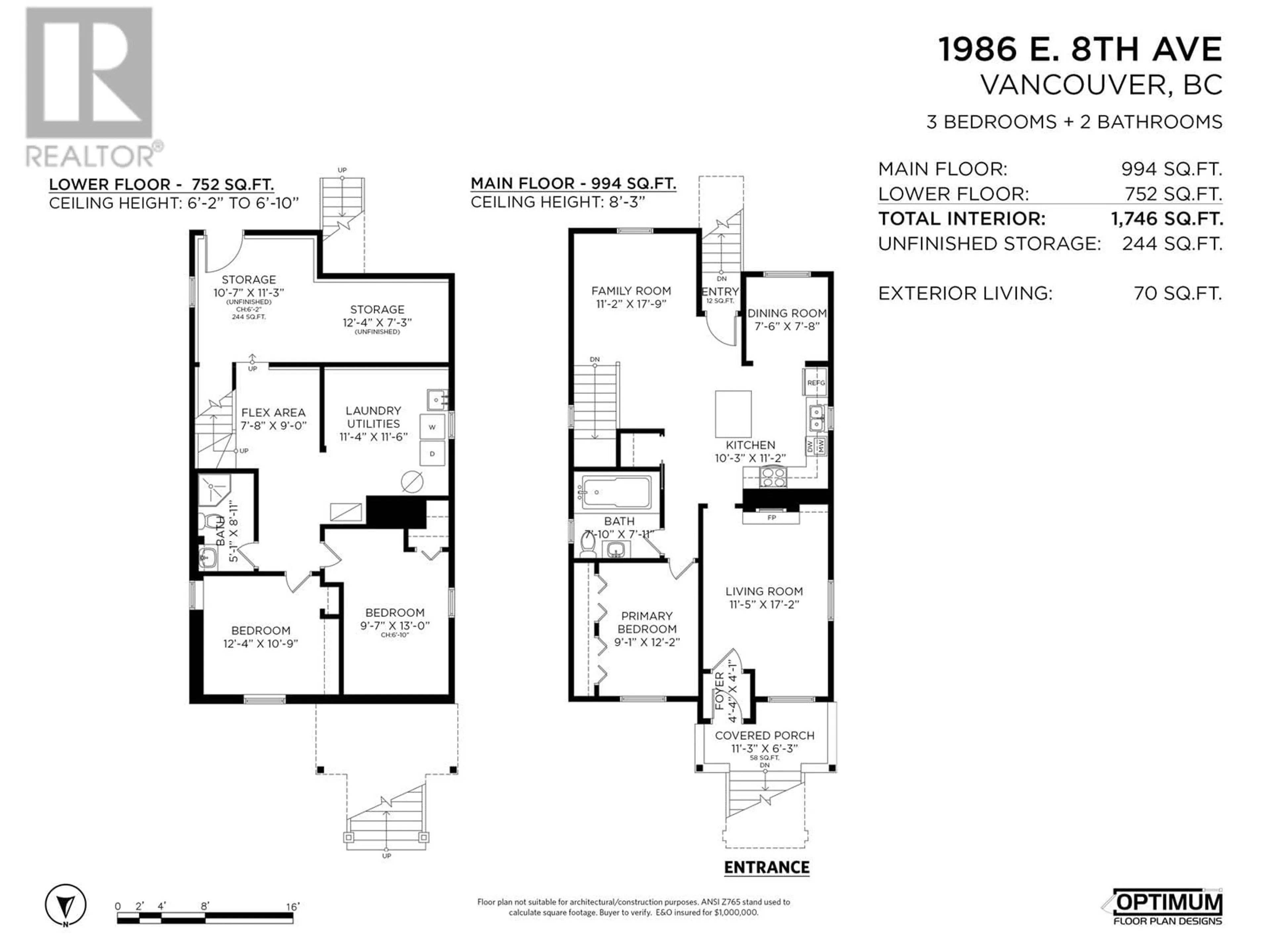 Floor plan for 1986 E 8TH AVENUE, Vancouver British Columbia V5N1V1