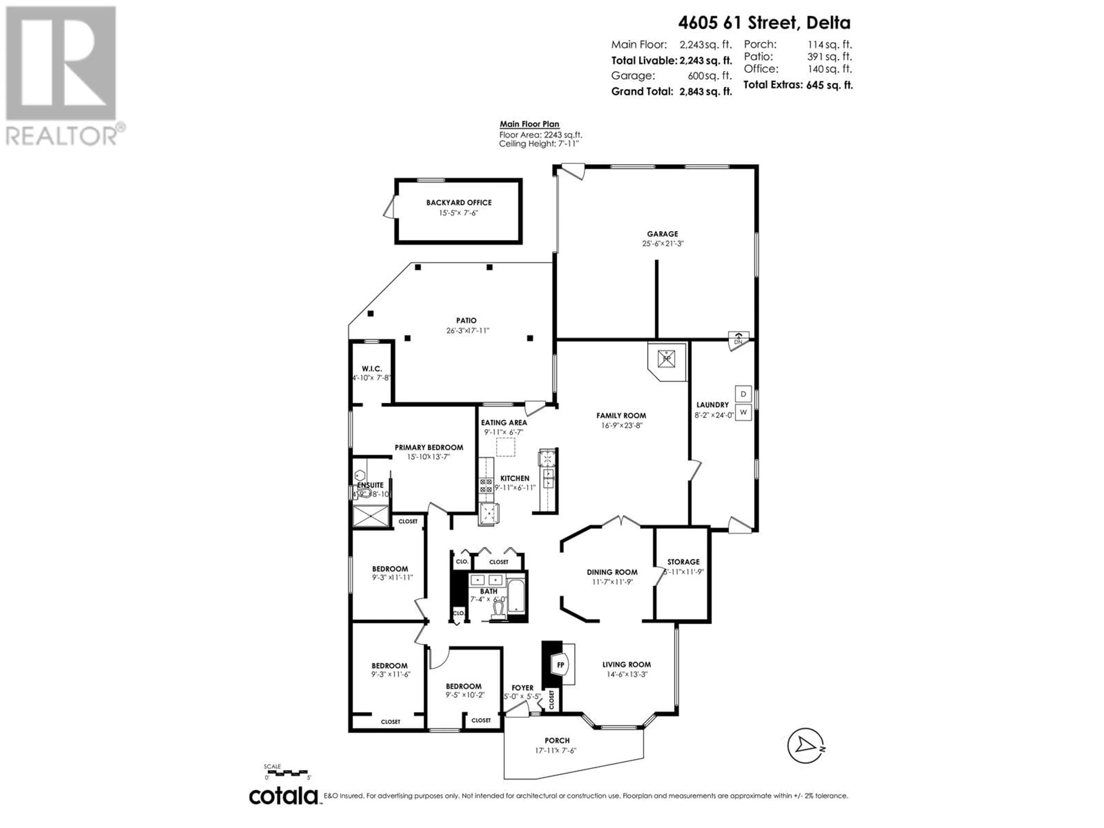 Floor plan for 4605 61 STREET, Delta British Columbia V4K3L3