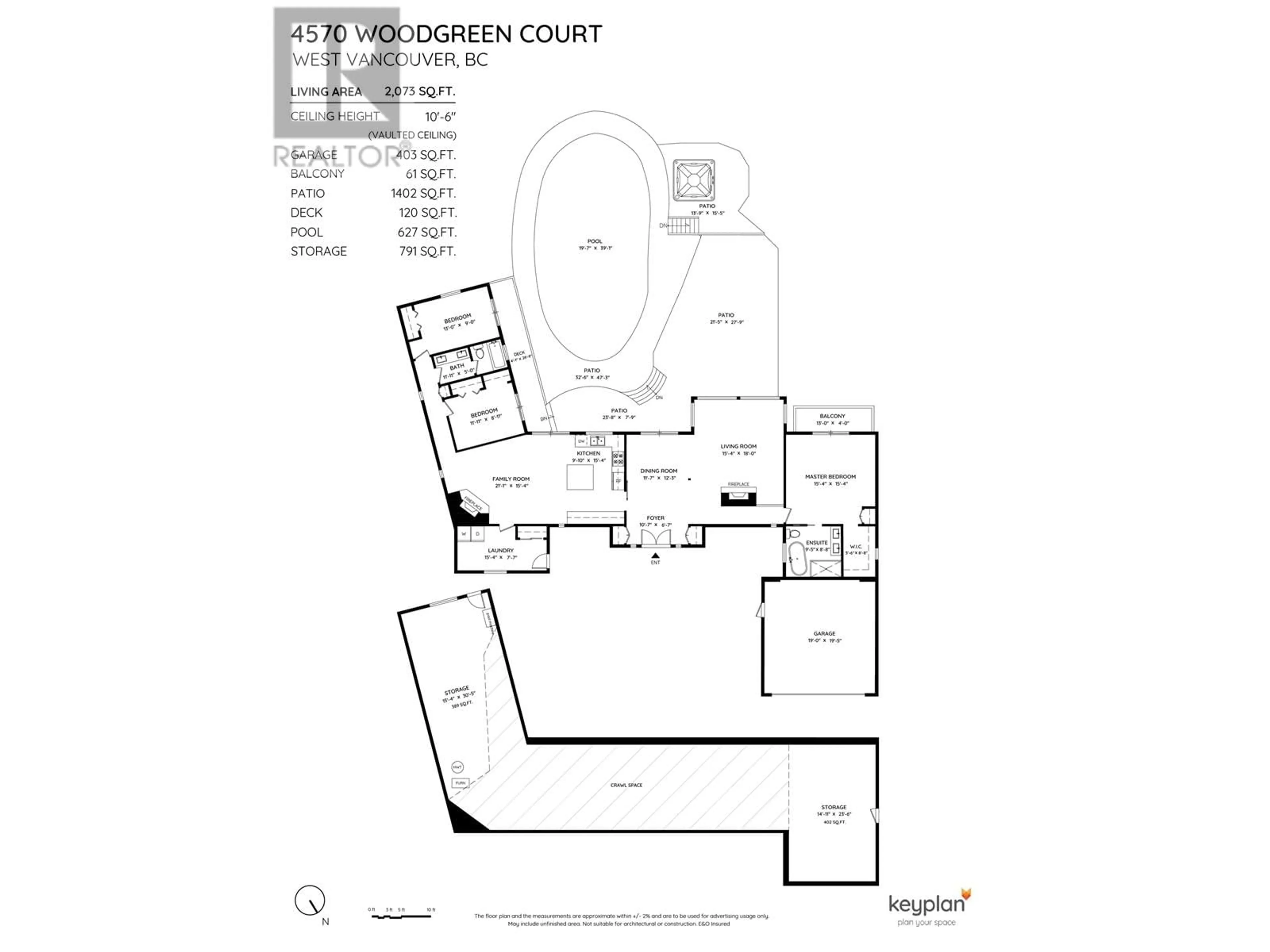 Floor plan for 4570 WOODGREEN COURT, West Vancouver British Columbia V7S2V7