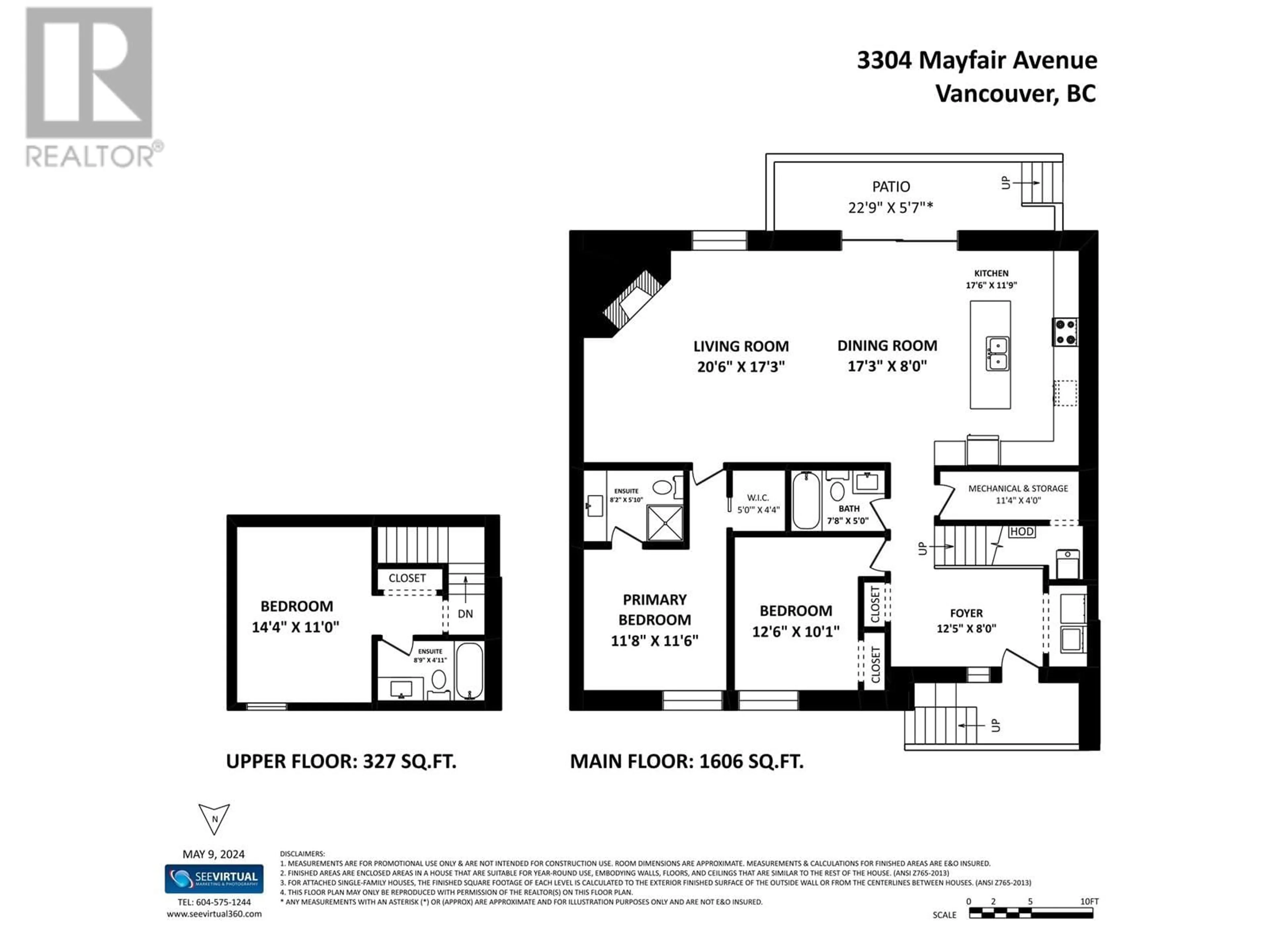 Floor plan for 3304 MAYFAIR AVENUE, Vancouver British Columbia V6N0C5