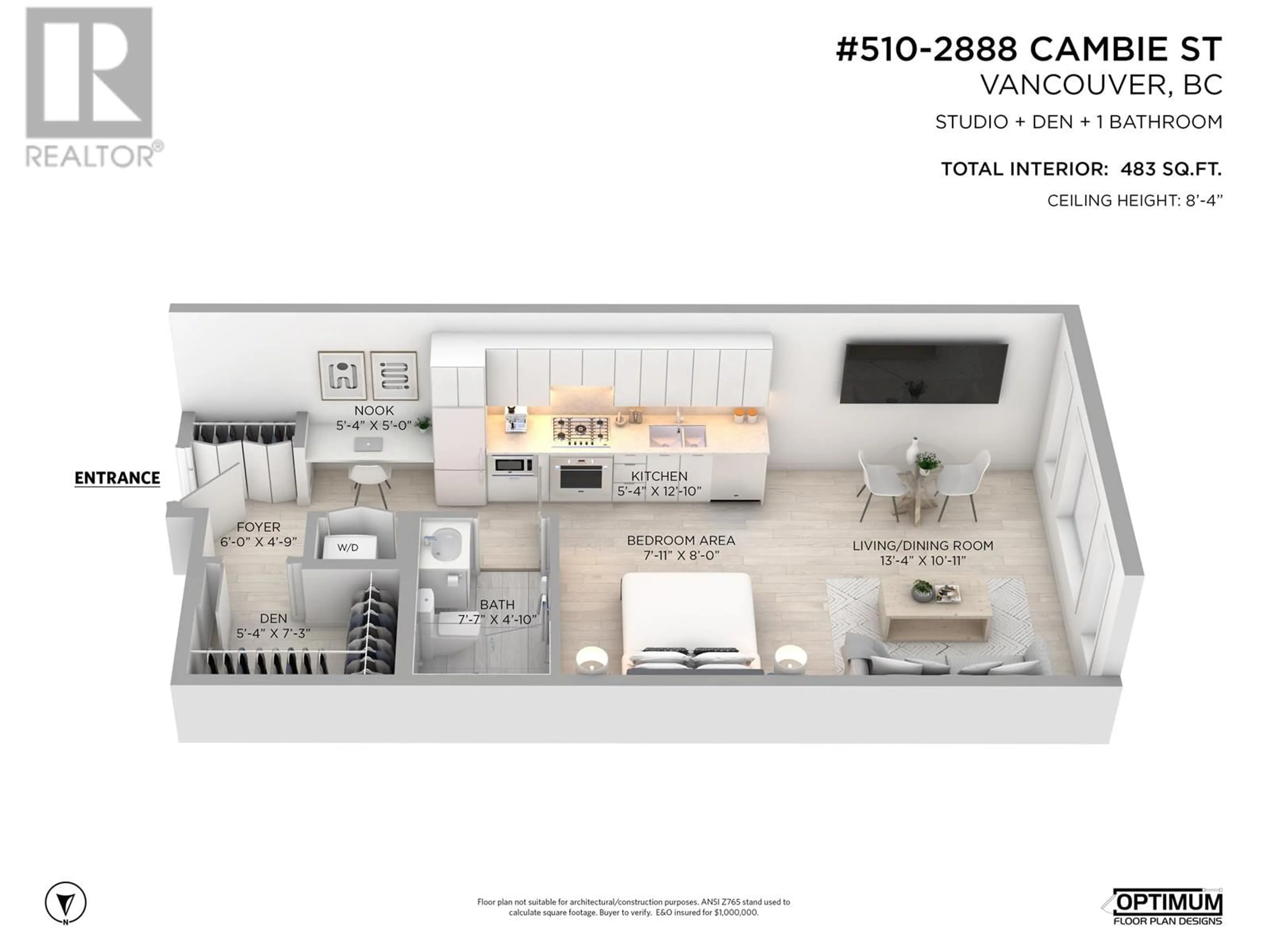 Floor plan for 510 - 2888 CAMBIE STREET, Vancouver British Columbia V5Z0H3