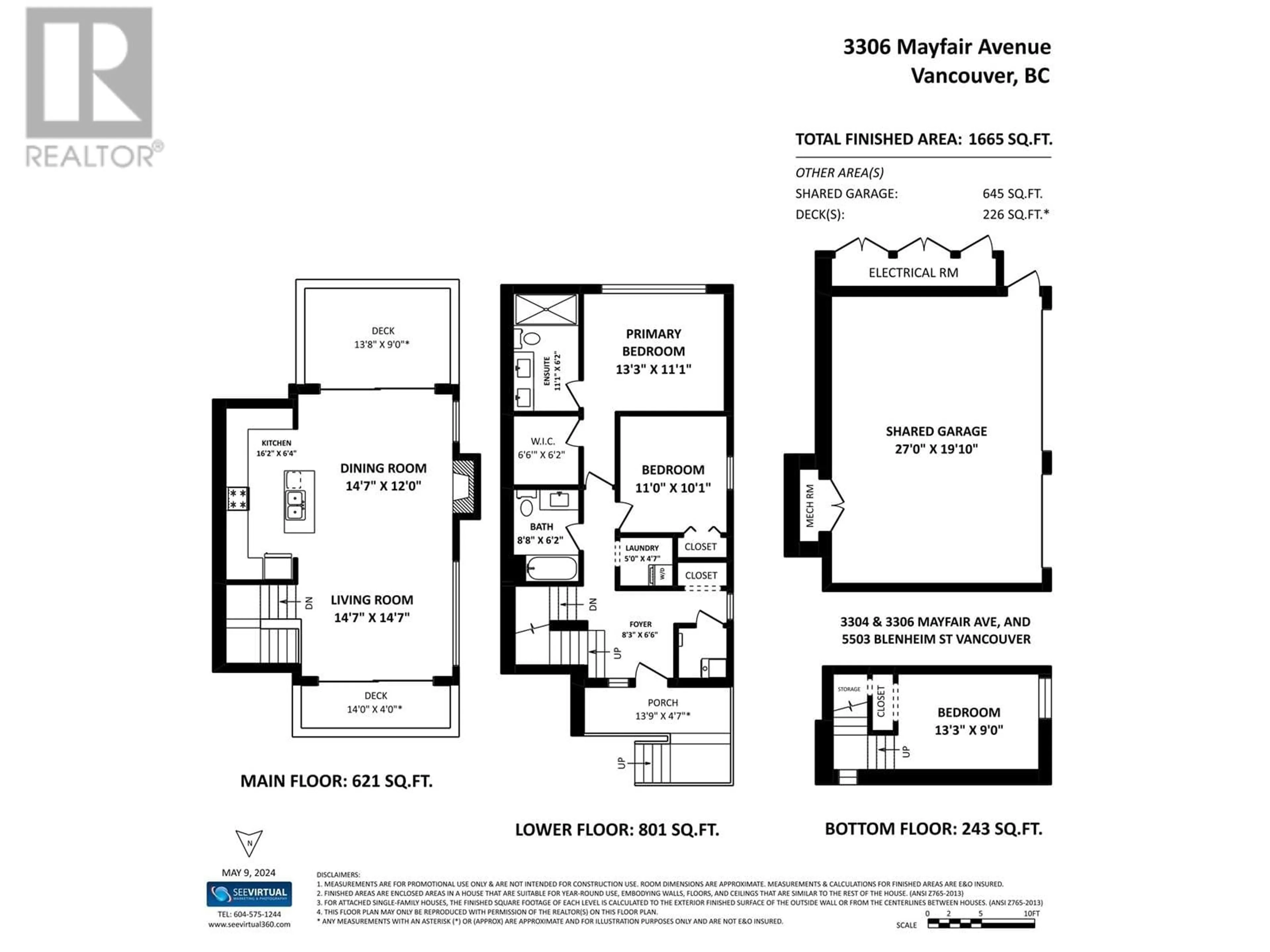 Floor plan for 3306 MAYFAIR AVENUE, Vancouver British Columbia V6N0C5