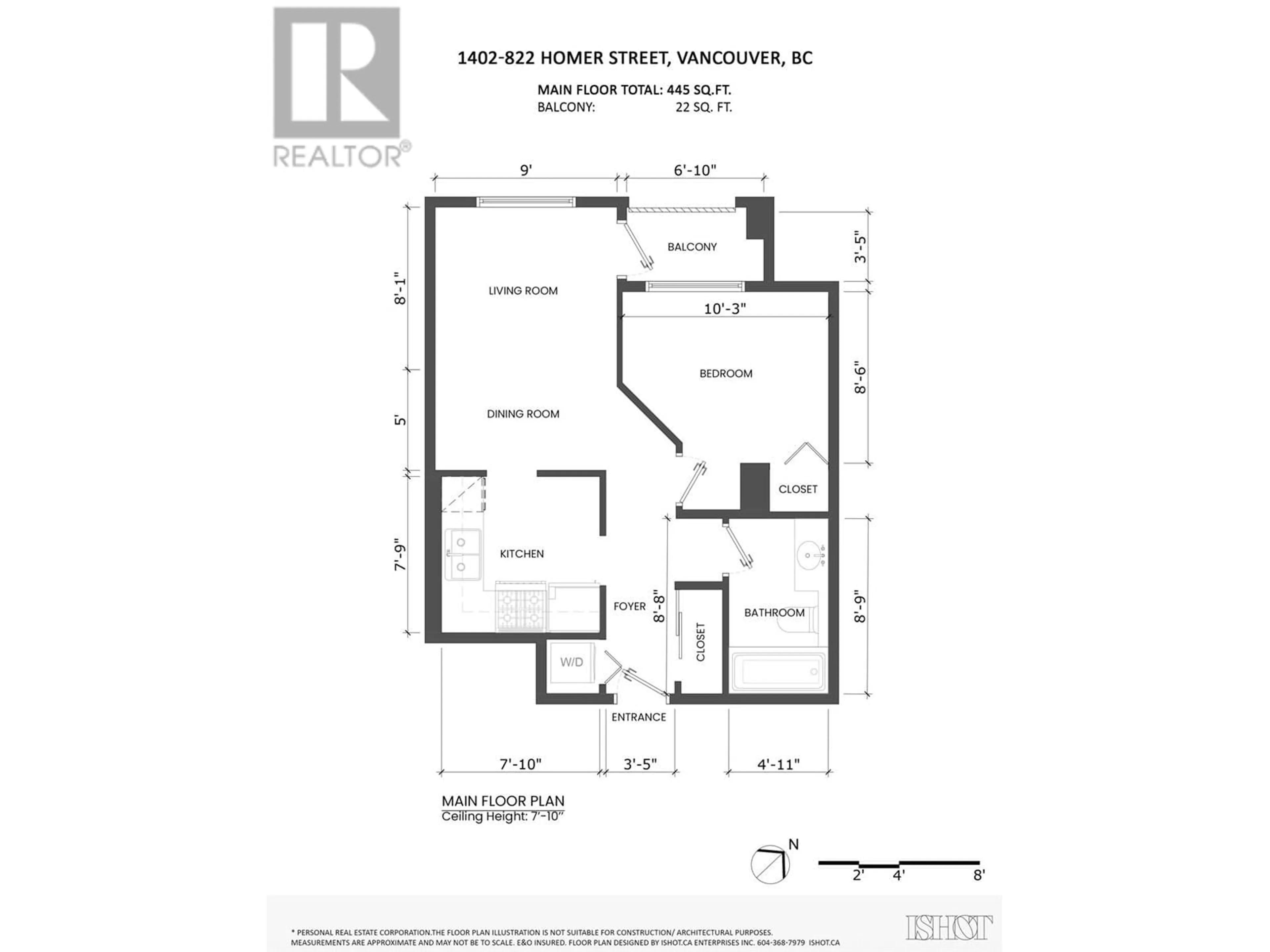 Floor plan for 1402 822 HOMER STREET, Vancouver British Columbia V6B6M3