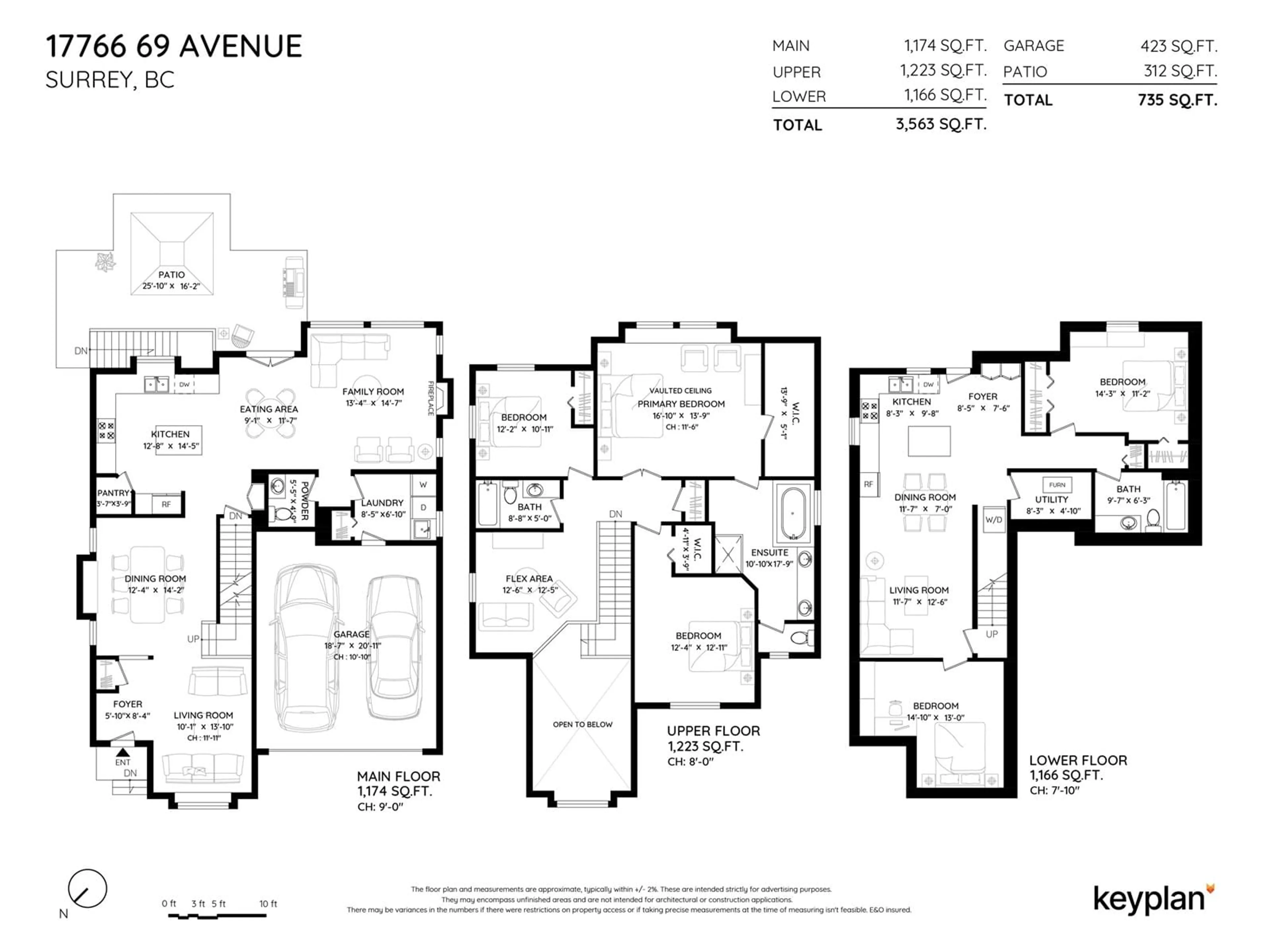 Floor plan for 17766 69 AVENUE, Surrey British Columbia V3S2K1