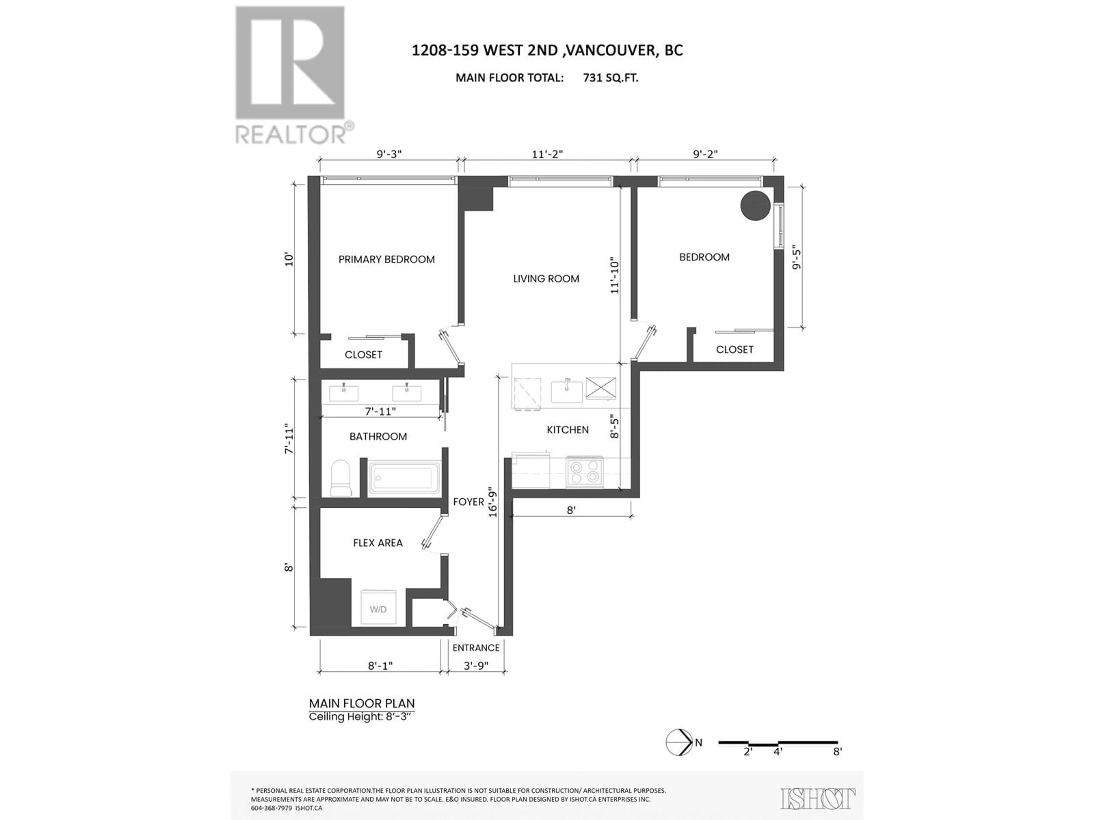 Floor plan for 1208 159 W 2ND AVENUE, Vancouver British Columbia V5Y0L8