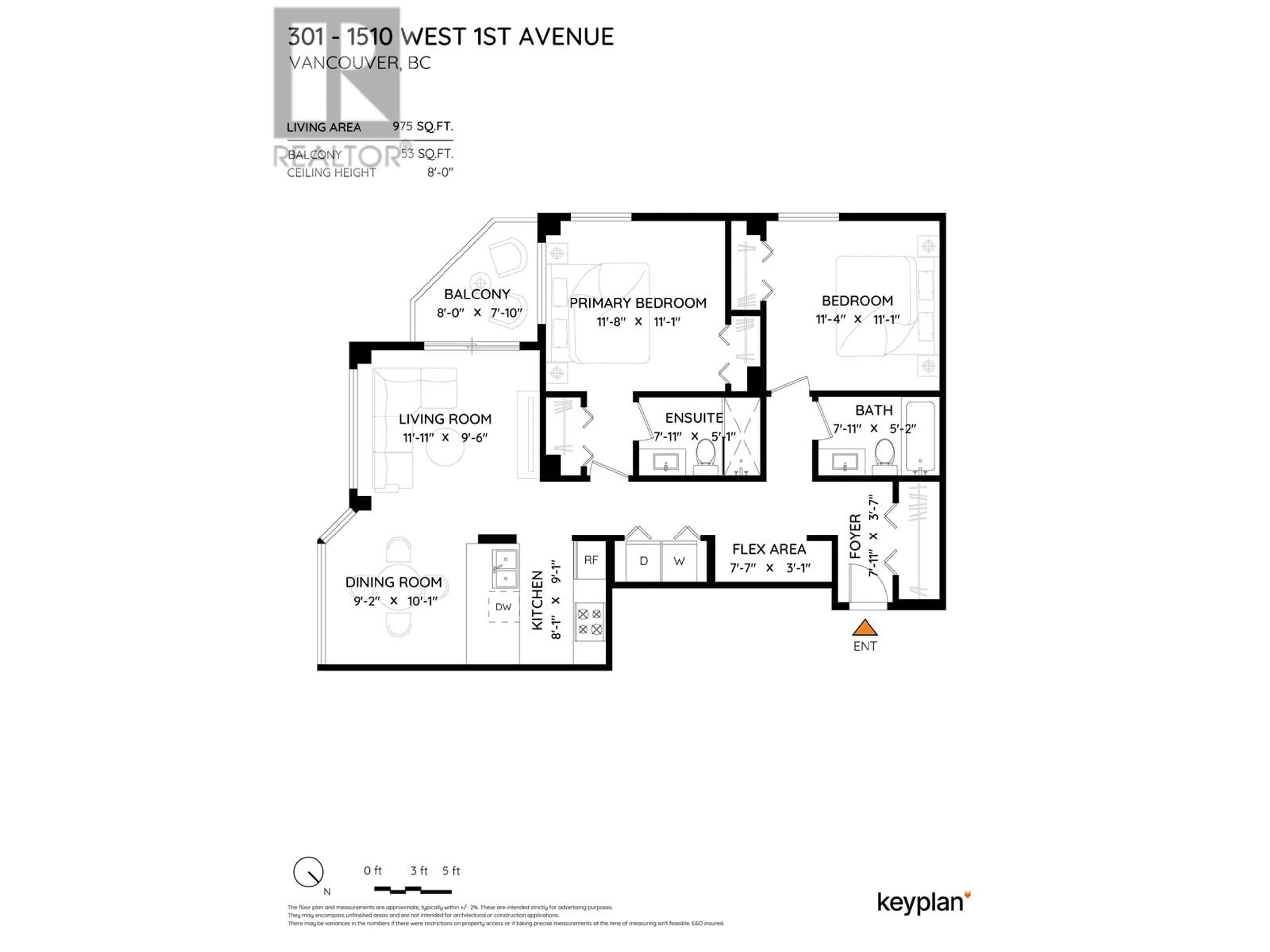 Floor plan for 301 1510 W 1ST AVENUE, Vancouver British Columbia V6J4S3