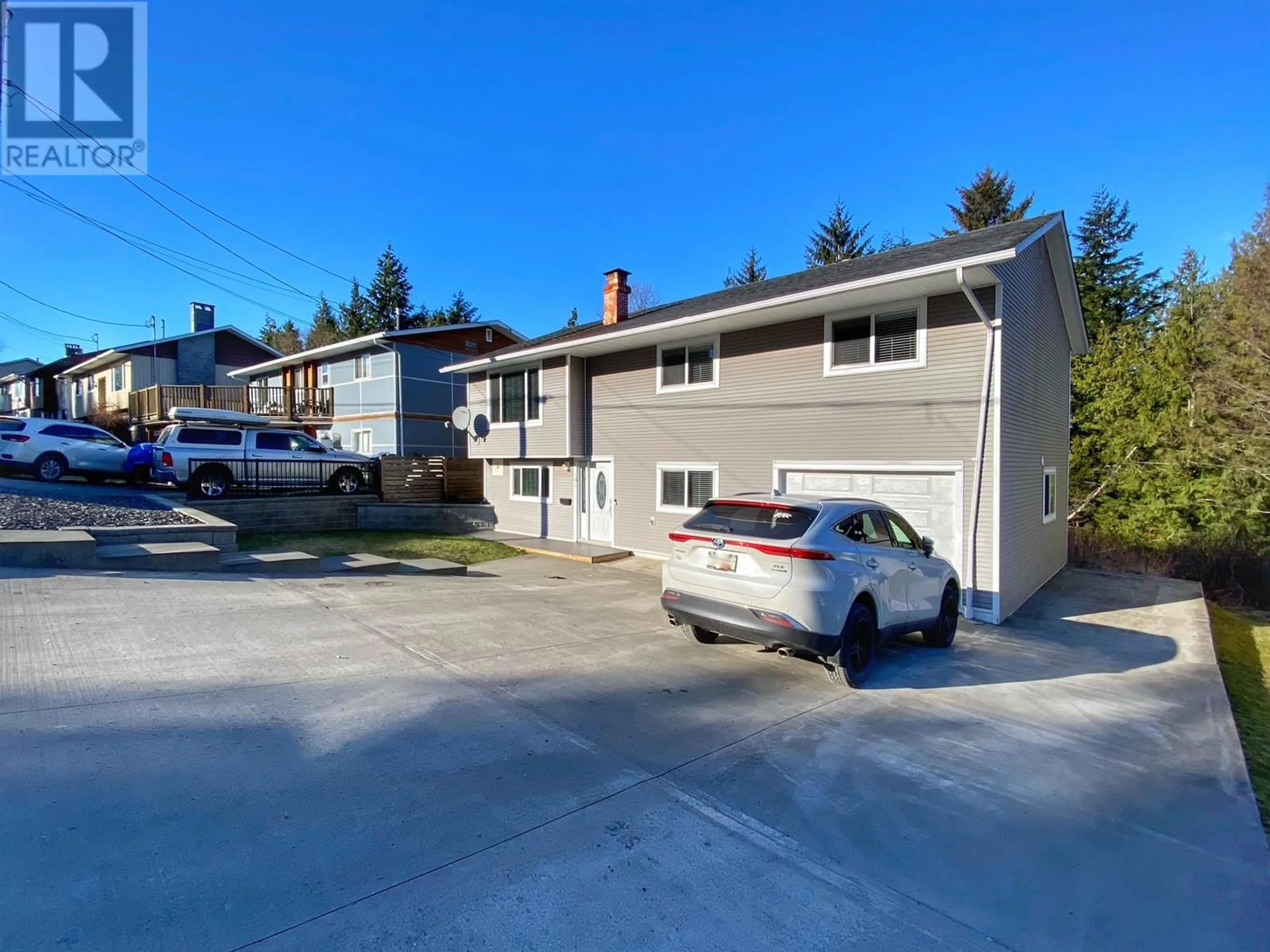 A pic from outside/outdoor area/front of a property/back of a property/a pic from drone, street for 161 CRESTVIEW DRIVE, Prince Rupert British Columbia V8J2Z4