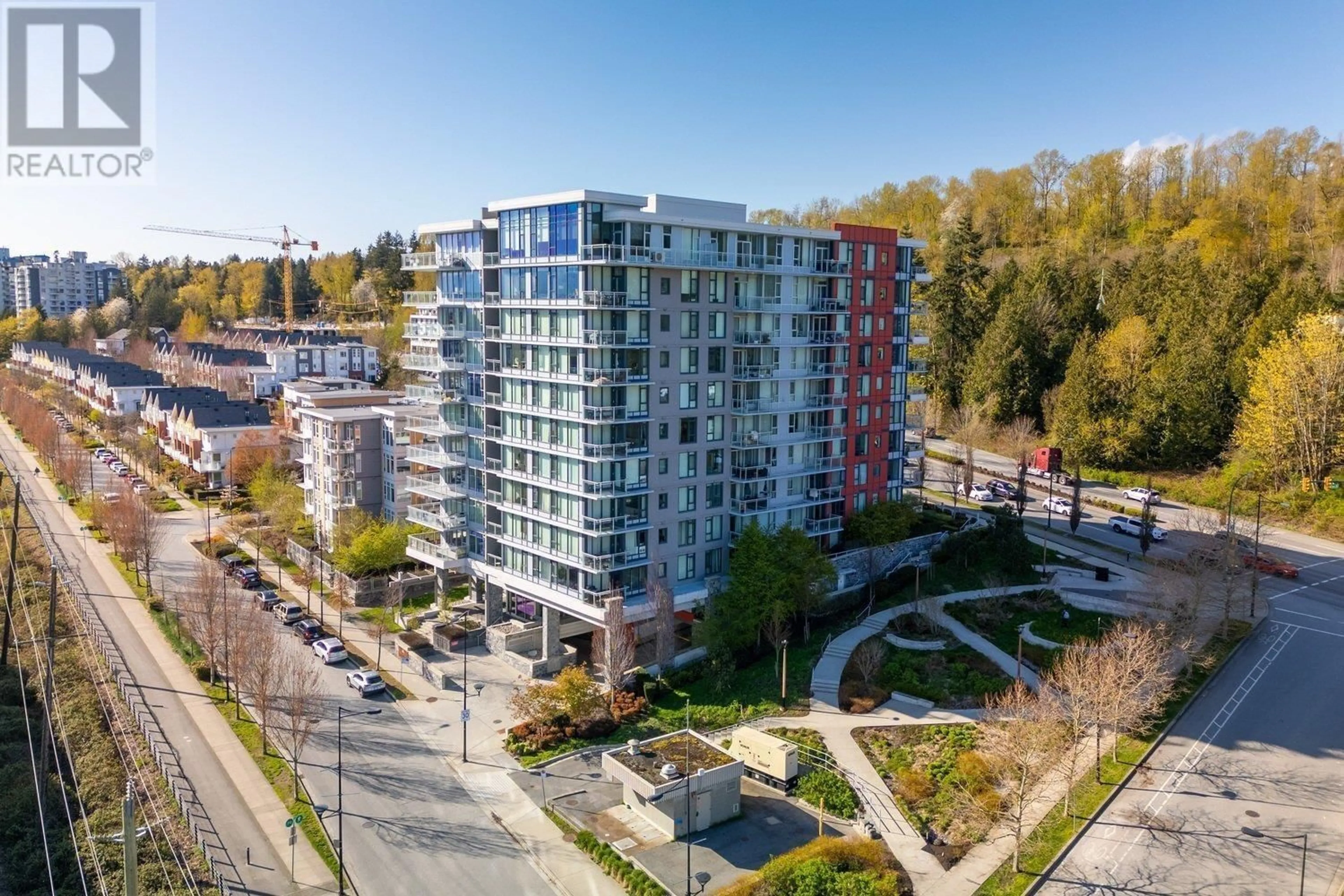 A pic from outside/outdoor area/front of a property/back of a property/a pic from drone, city buildings view from balcony for 301 3281 N EAST KENT AVENUE, Vancouver British Columbia V5S0C4