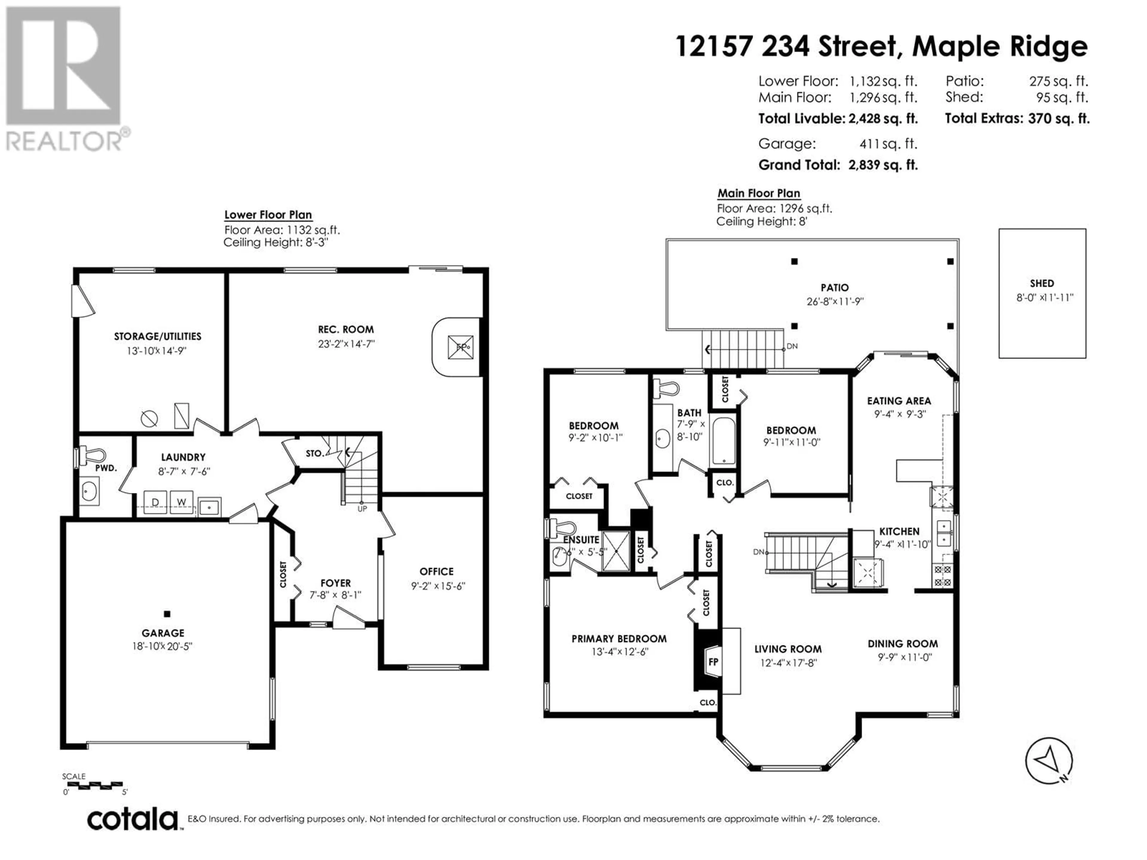 Floor plan for 12157 234 STREET, Maple Ridge British Columbia V2X9K9