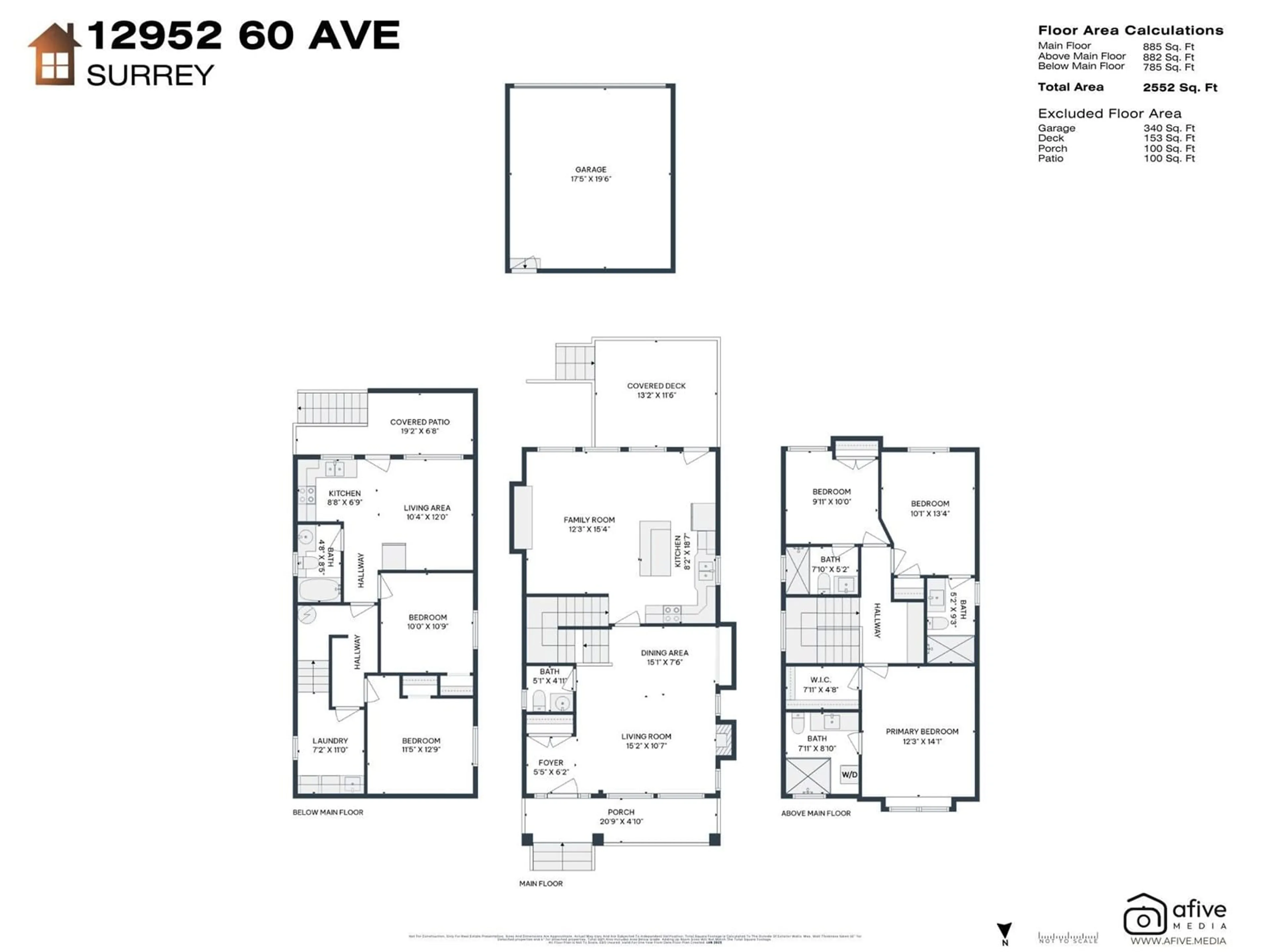 Floor plan for 12952 60, Surrey British Columbia V3X2L5