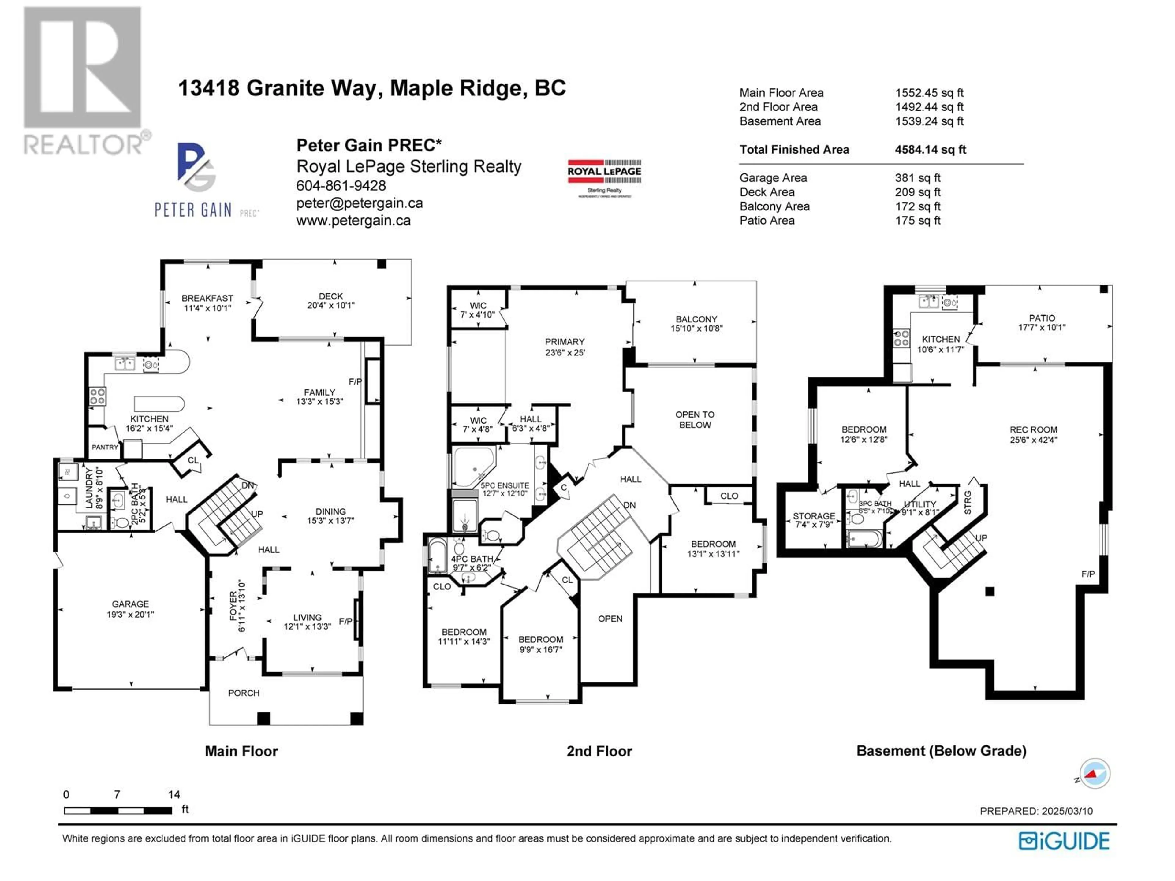 Floor plan for 13418 GRANITE WAY, Maple Ridge British Columbia V4R2W1
