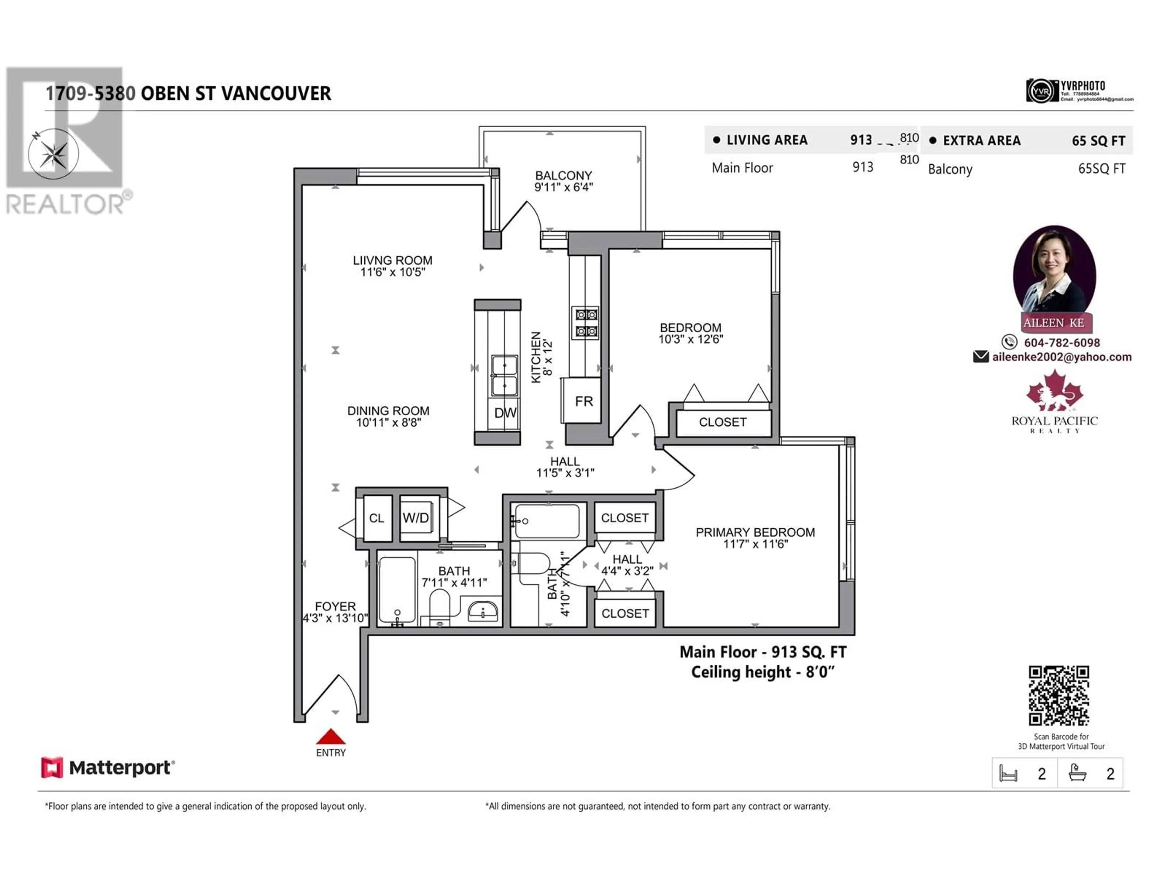 Floor plan for 1709 5380 OBEN STREET, Vancouver British Columbia V5R6H7