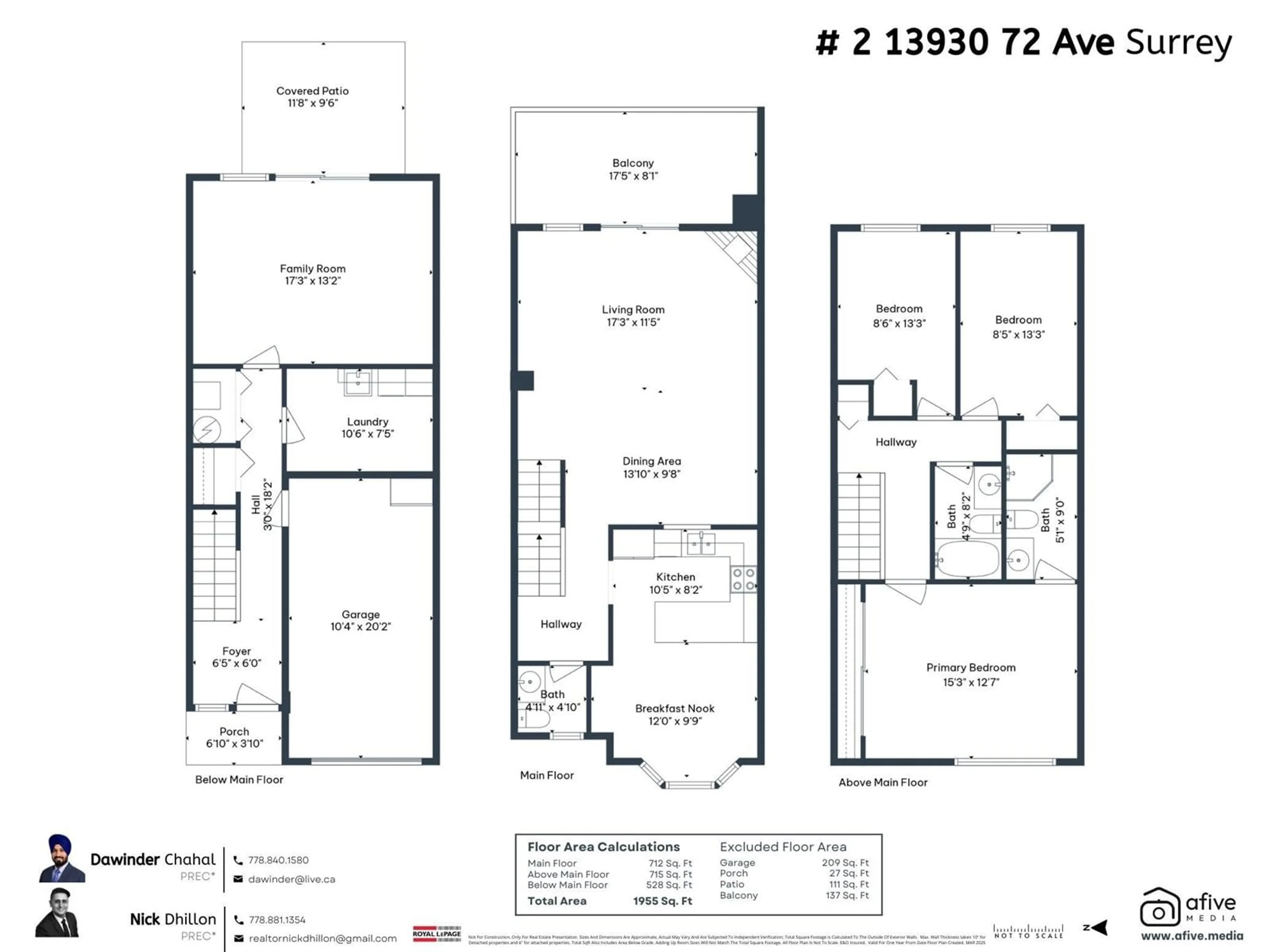 Floor plan for 2 13930 72 AVENUE, Surrey British Columbia V3W0J8