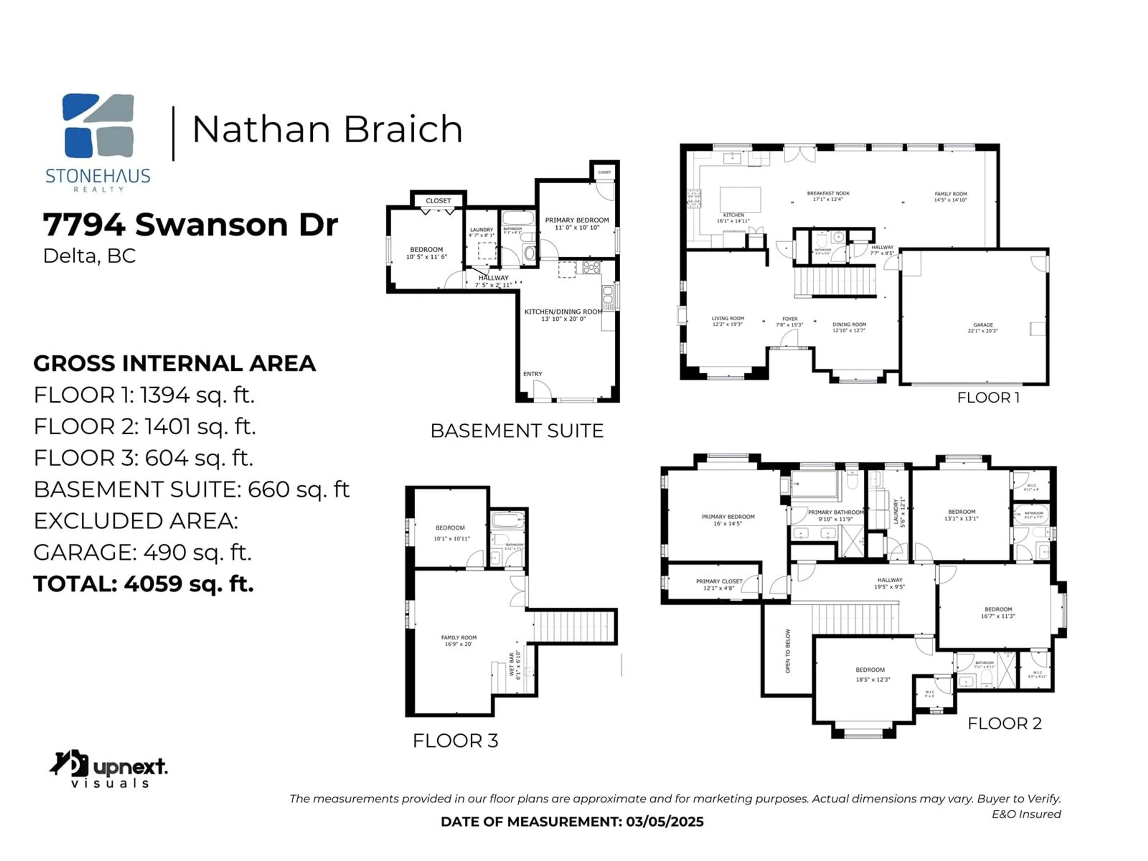 Floor plan for 7794 SWANSON DRIVE, Delta British Columbia V4C5C5