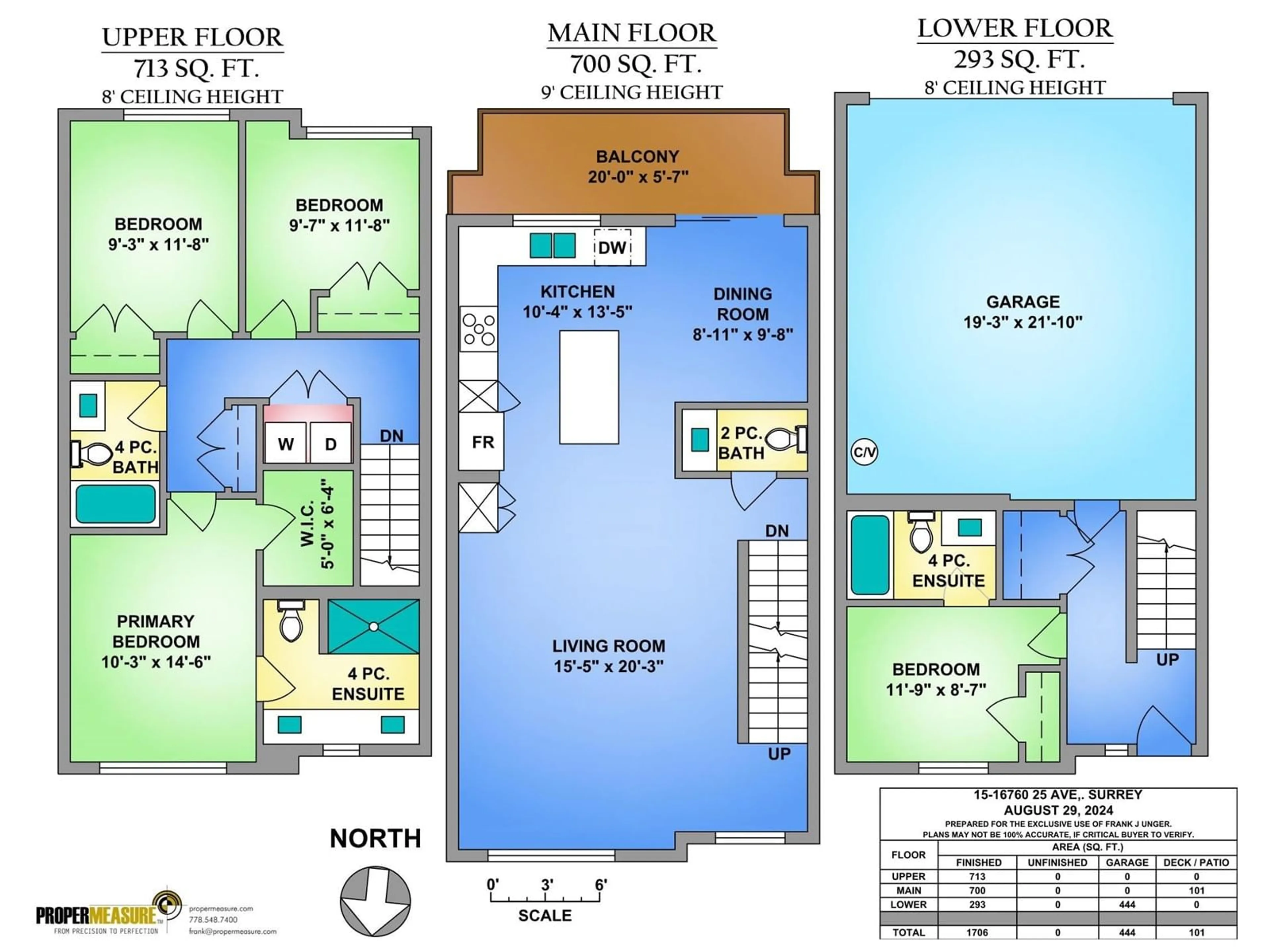 Floor plan for 15 - 16760 25, Surrey British Columbia V3Z0W4