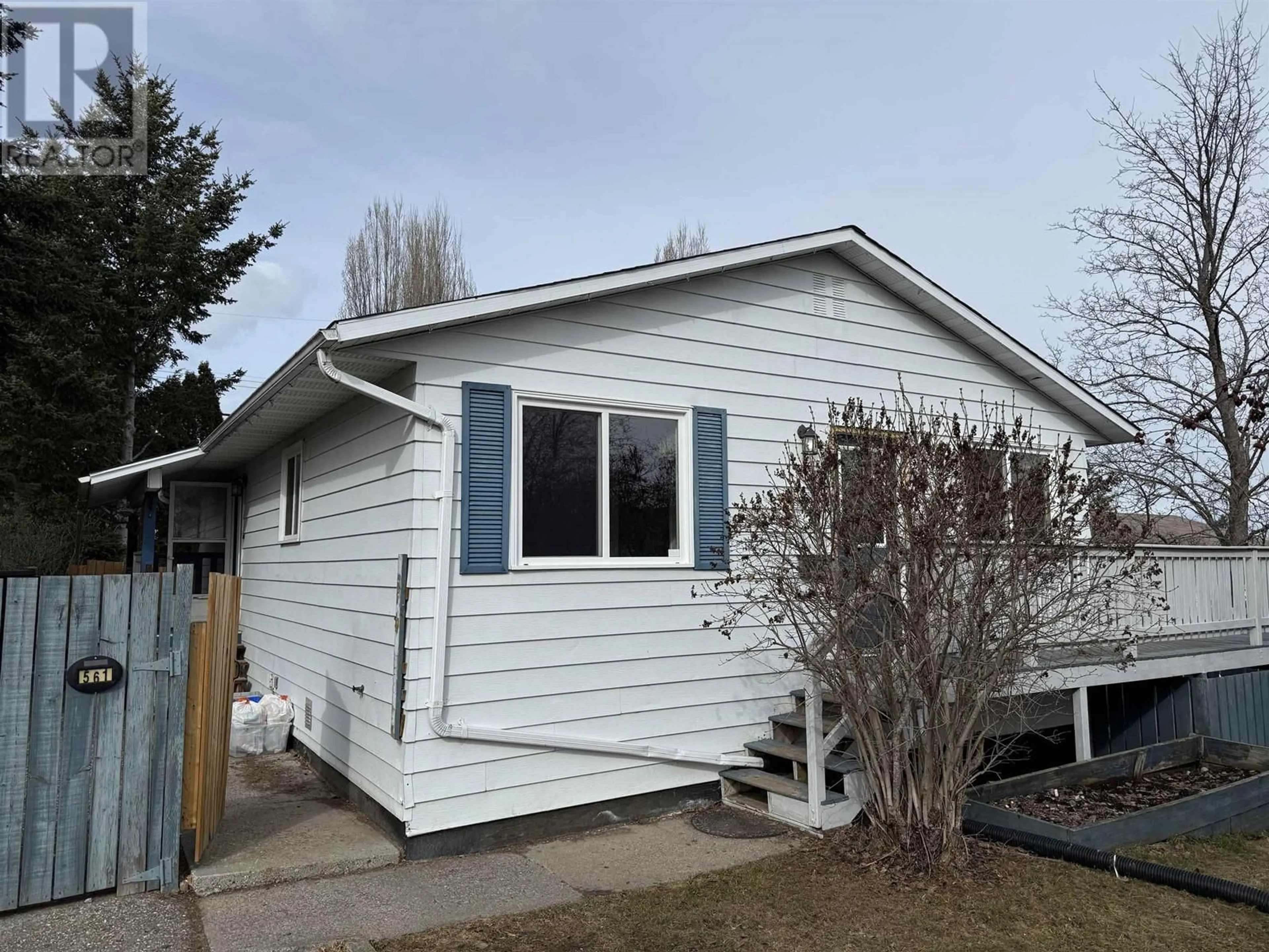 Home with vinyl exterior material, street for 561 PIERCE CRESCENT, Quesnel British Columbia V2J4X7