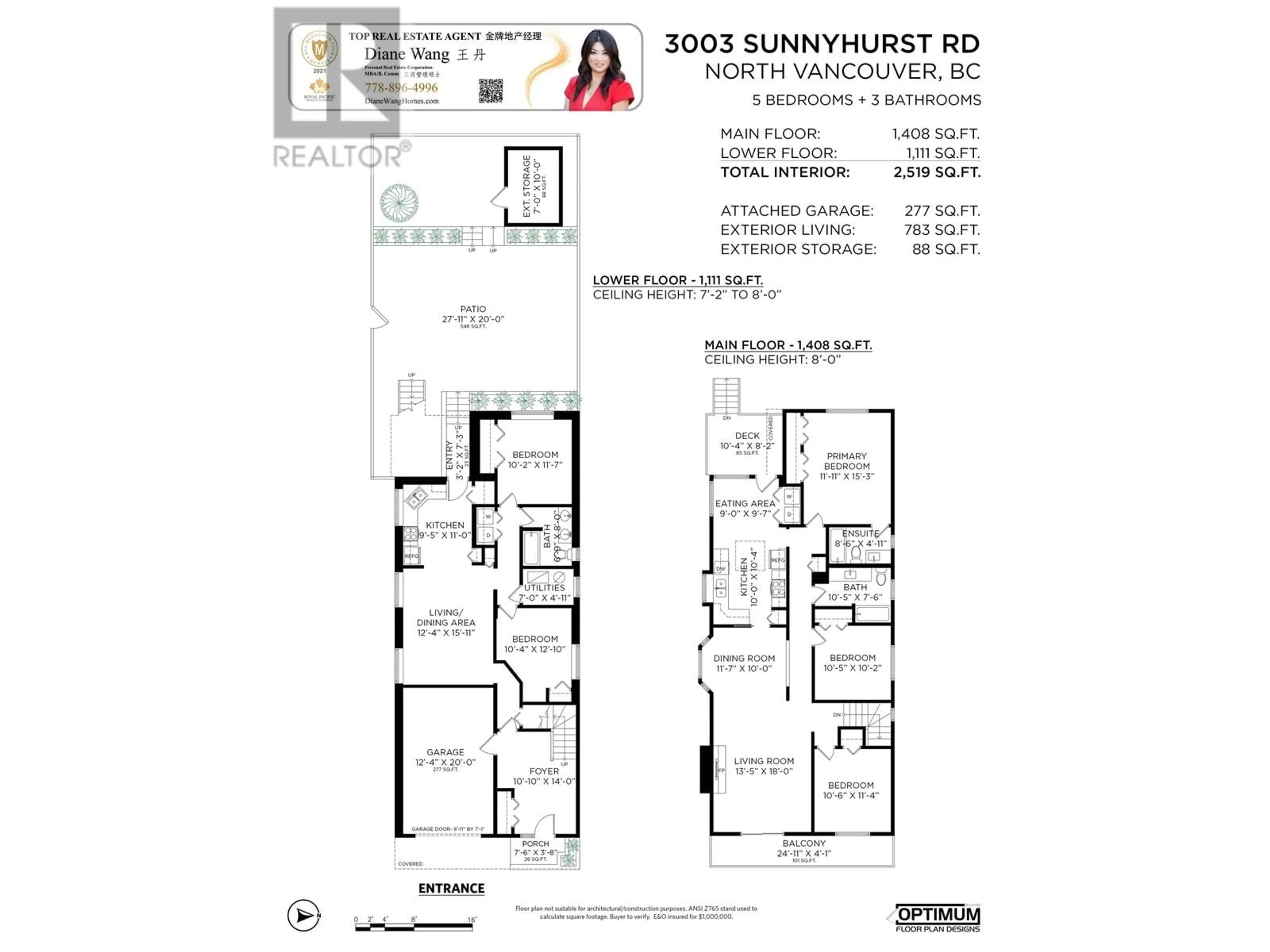 Floor plan for 3003 SUNNYHURST ROAD, North Vancouver British Columbia V7K2G4