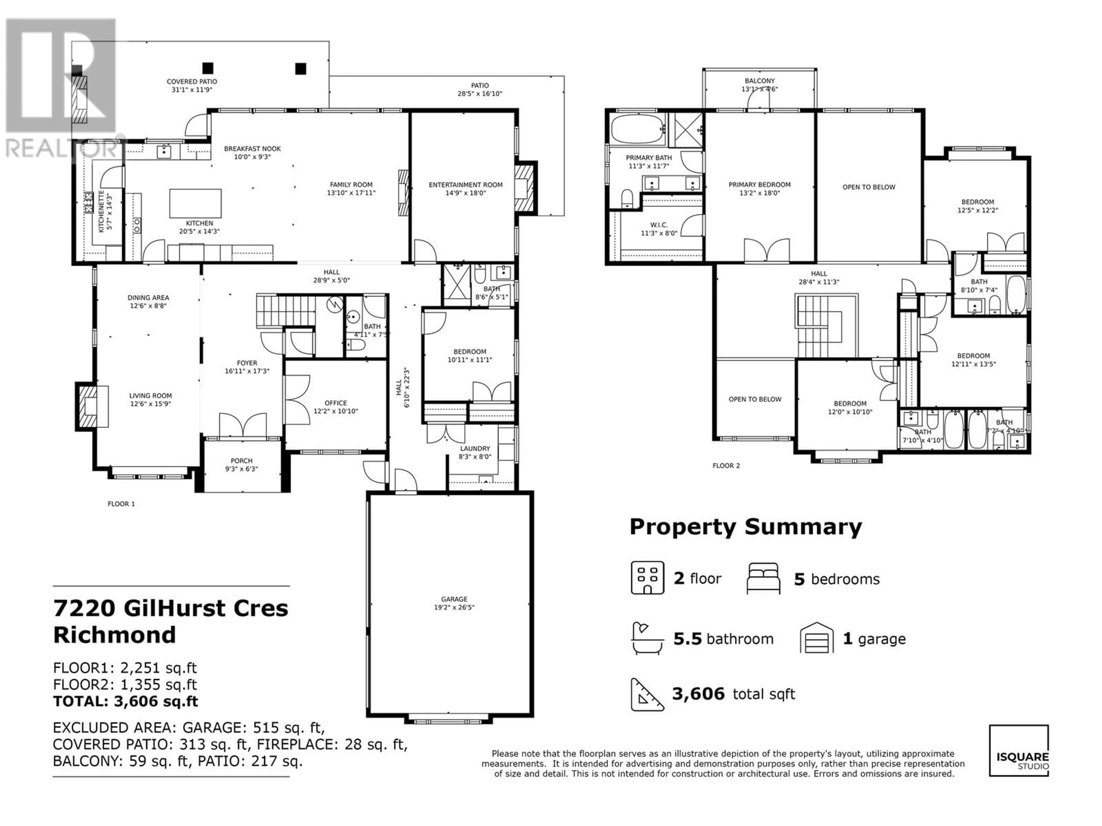 Floor plan for 7220 GILHURST CRESCENT, Richmond British Columbia V7A1N9