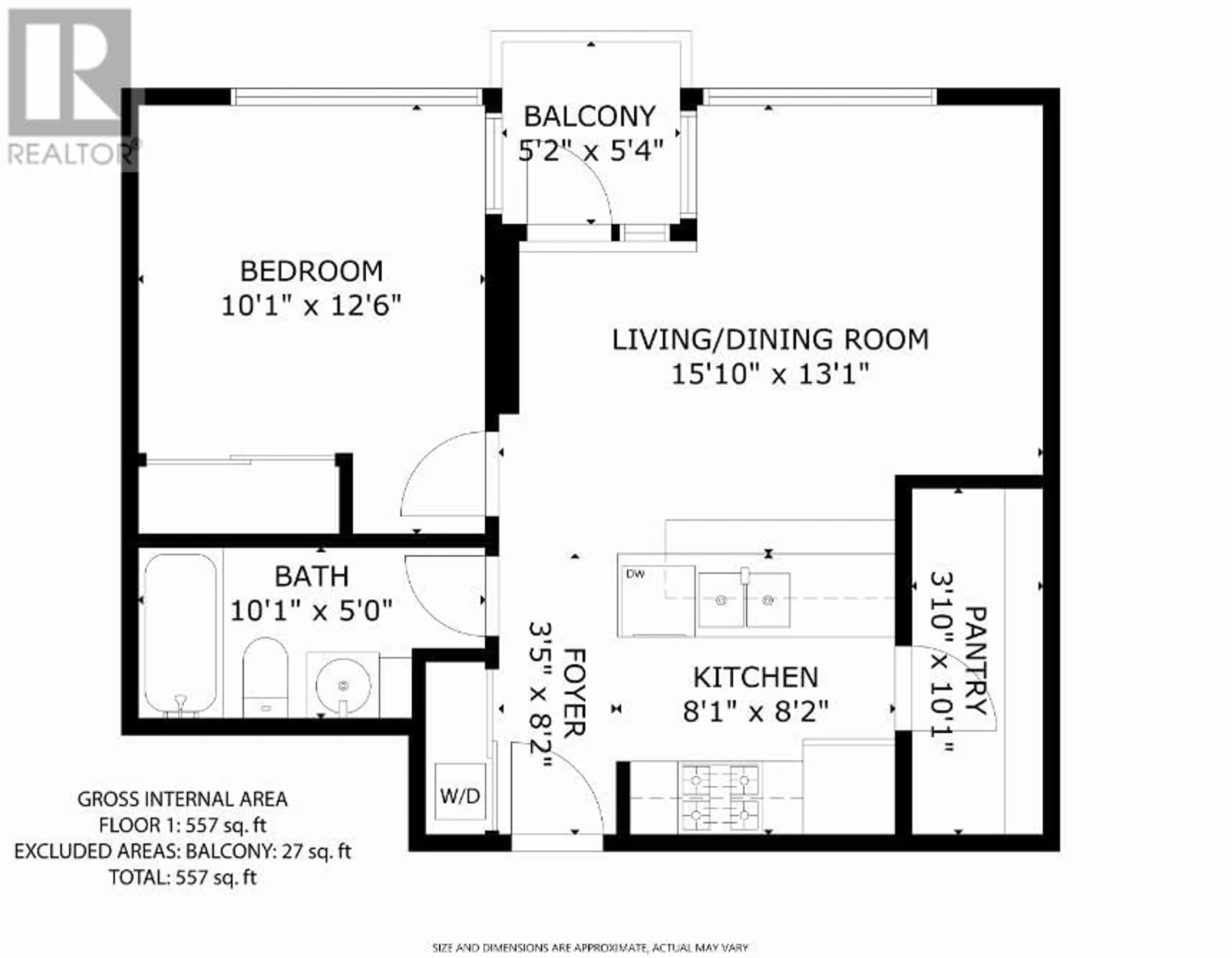 Floor plan for 2607 1495 RICHARDS STREET, Vancouver British Columbia V6Z3E3