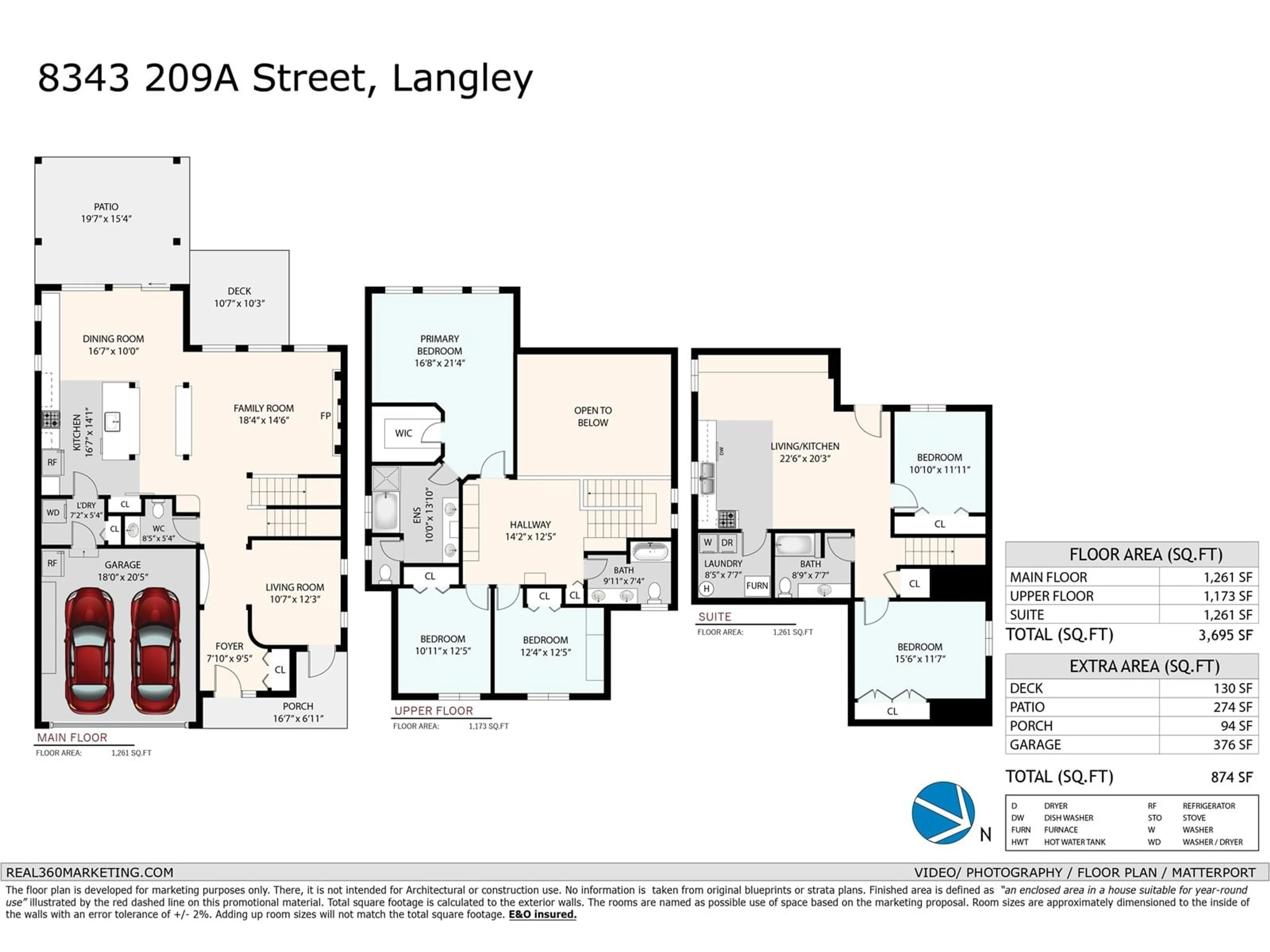 Floor plan for 8343 209A, Langley British Columbia V2Y0A5