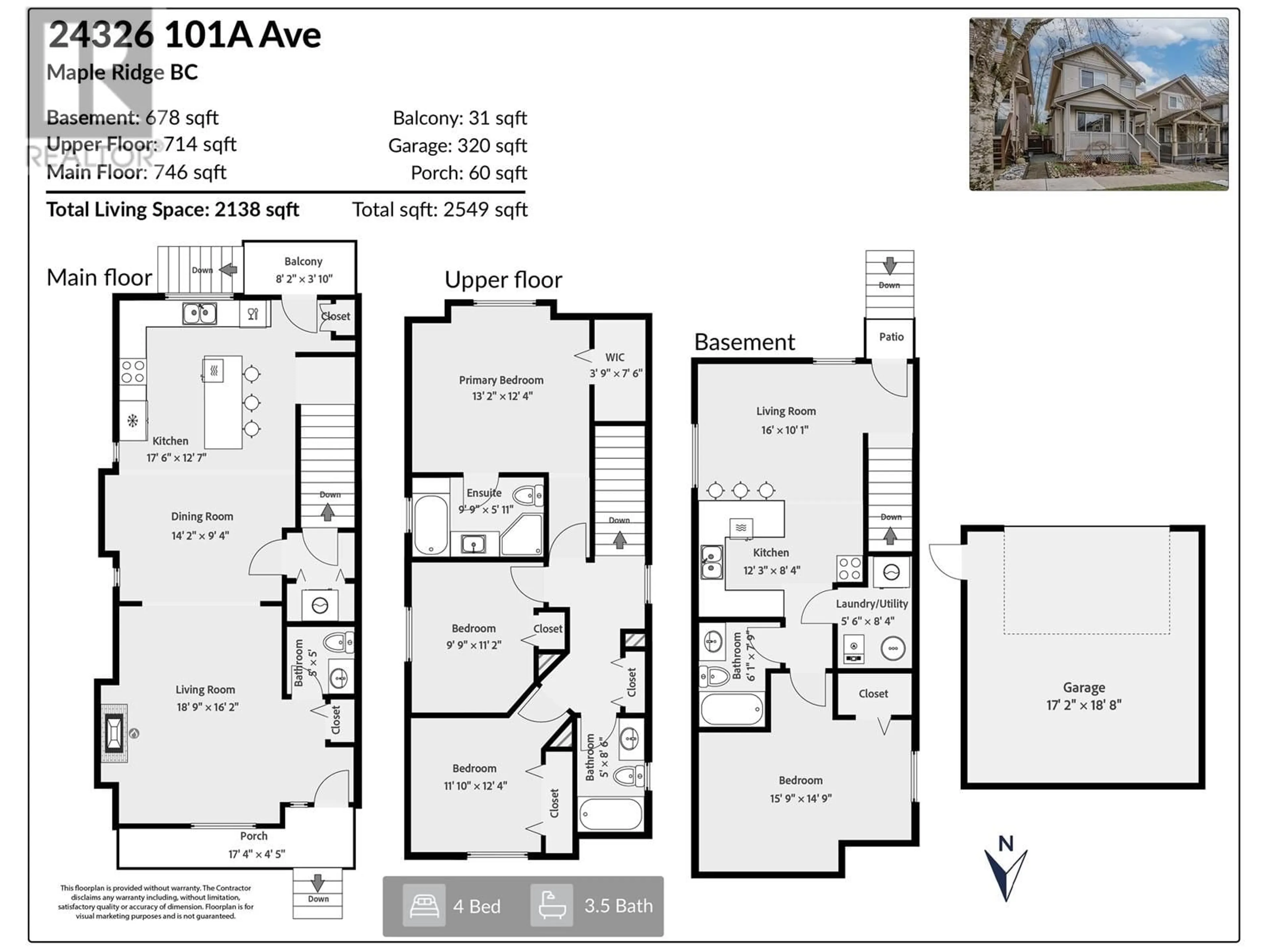Floor plan for 24326 101A AVENUE, Maple Ridge British Columbia V2W0A7