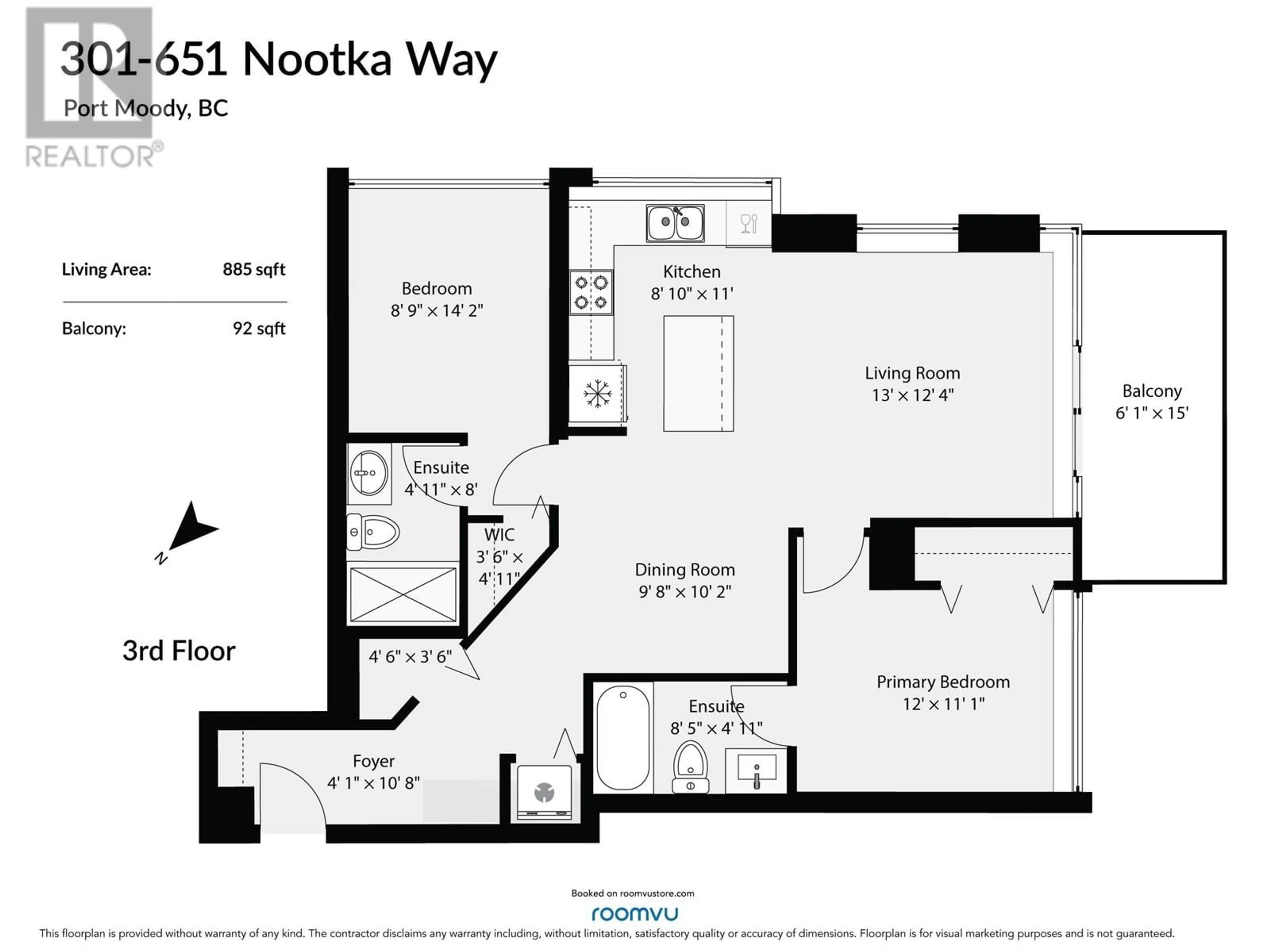 Floor plan for 301 651 NOOTKA WAY, Port Moody British Columbia V3H0A1