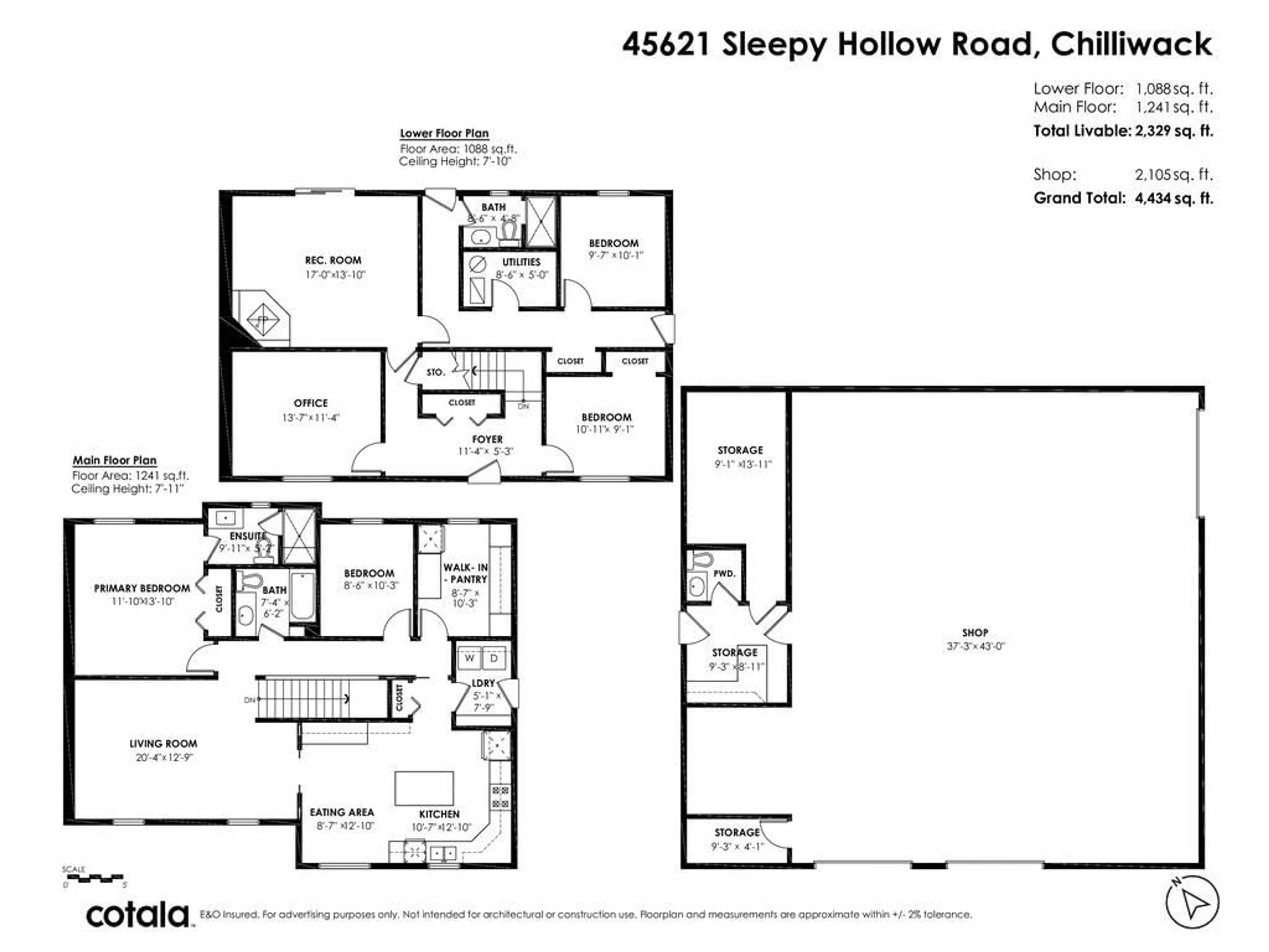 Floor plan for 45621 SLEEPY HOLLOW ROAD, Cultus Lake British Columbia V2R5A5
