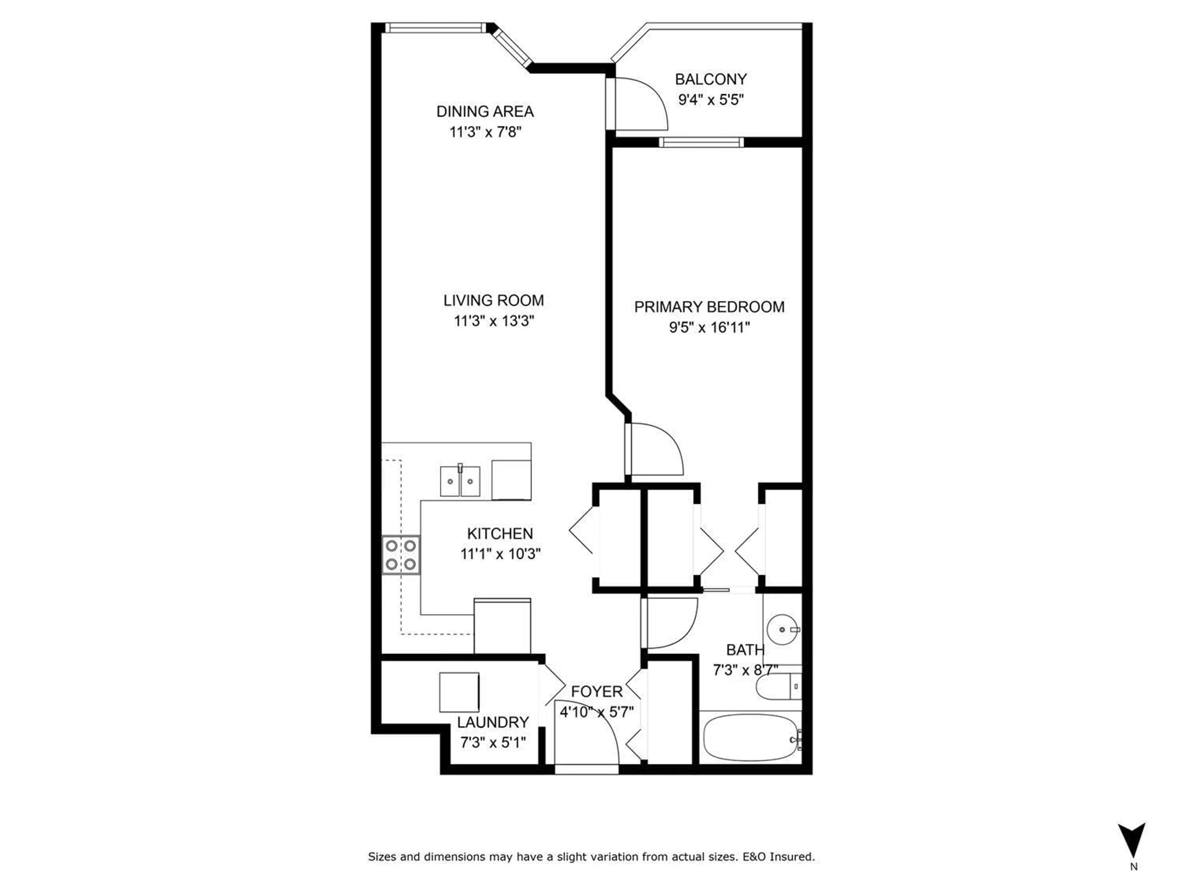 Floor plan for 309 12110 80 AVENUE, Surrey British Columbia V3W0V2