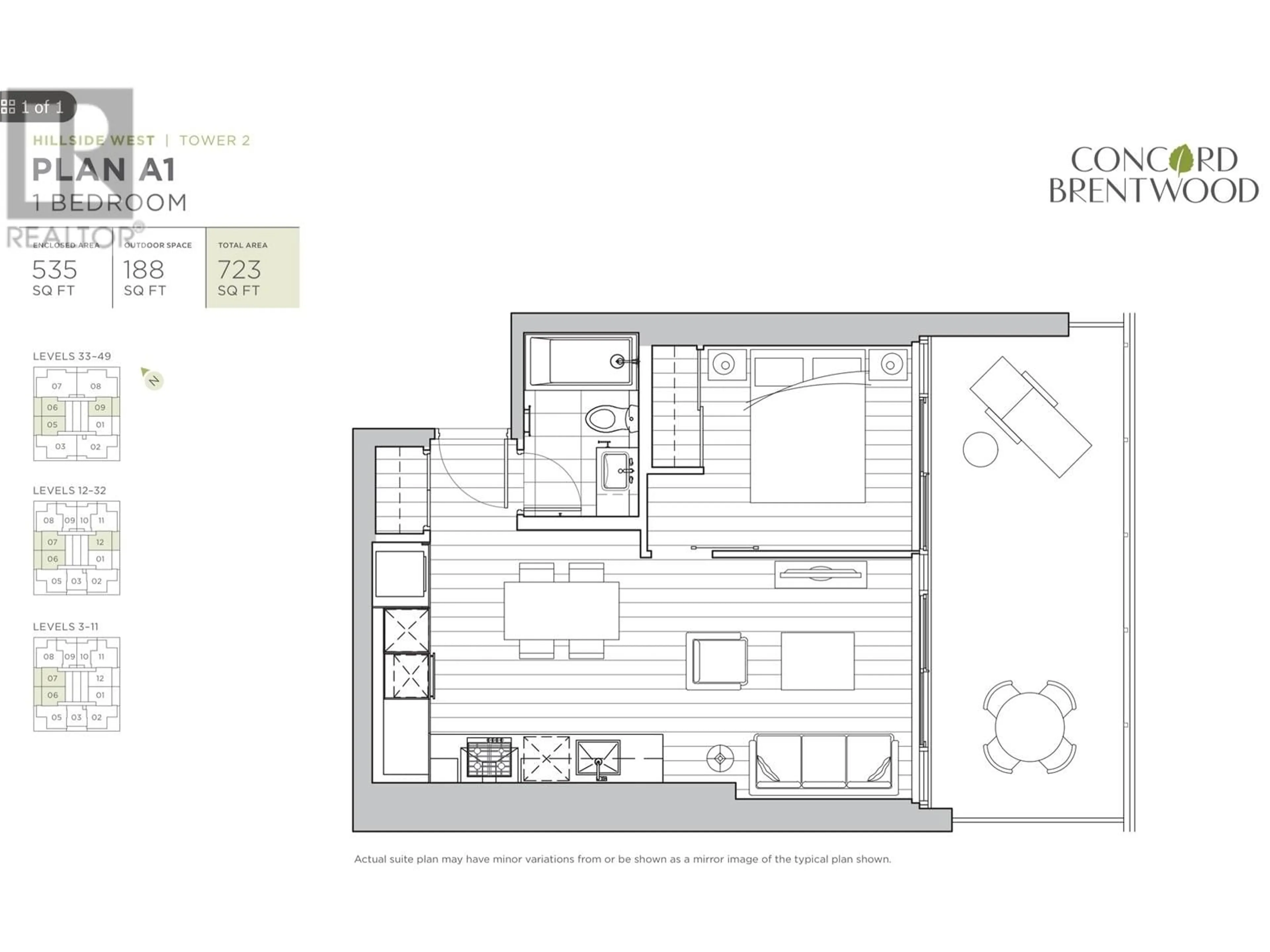 Floor plan for 3506 - 4730 LOUGHEED HIGHWAY, Burnaby British Columbia V5C0M9
