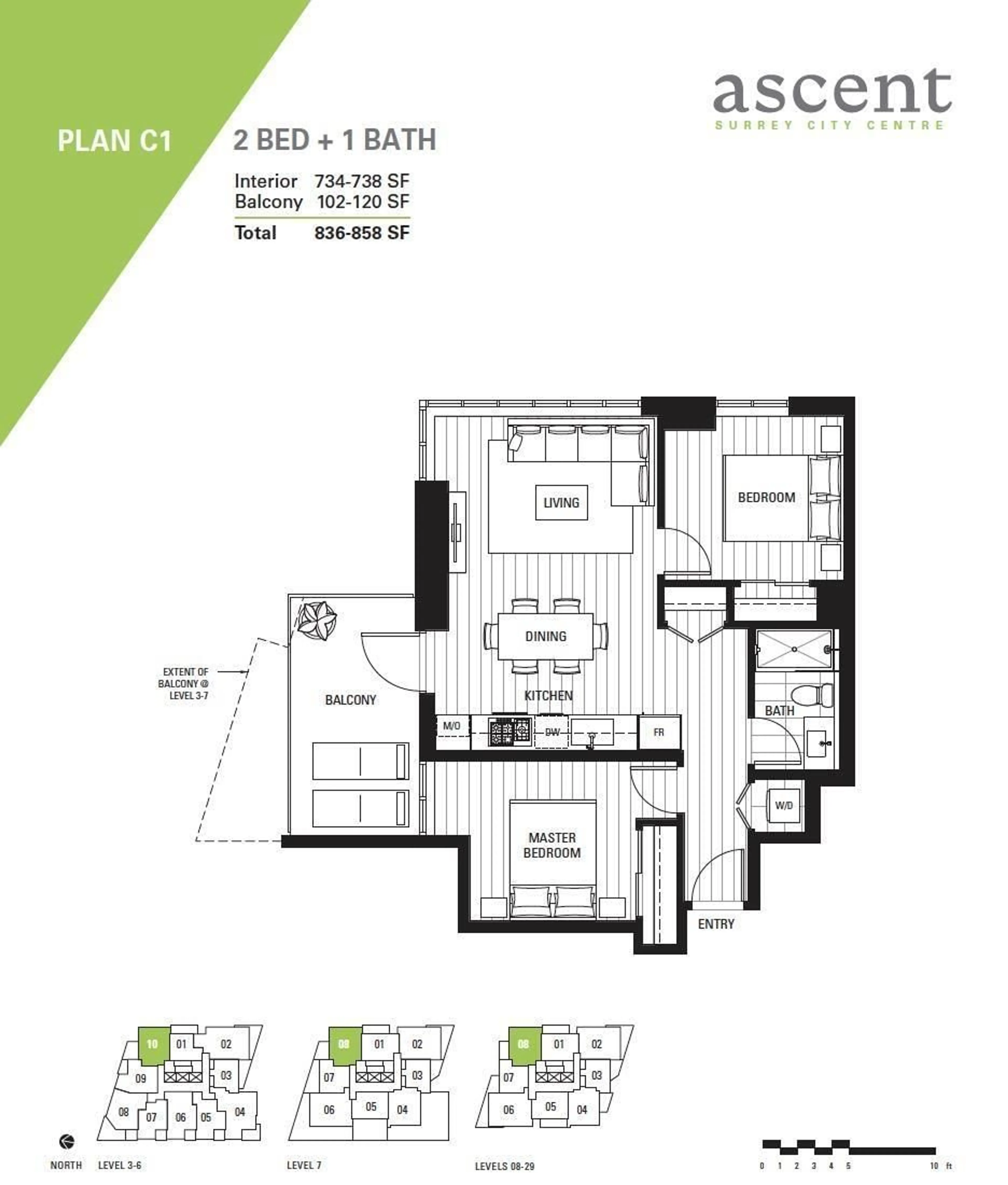 Floor plan for 1308 - 10428 WHALLEY, Surrey British Columbia V3T1W6