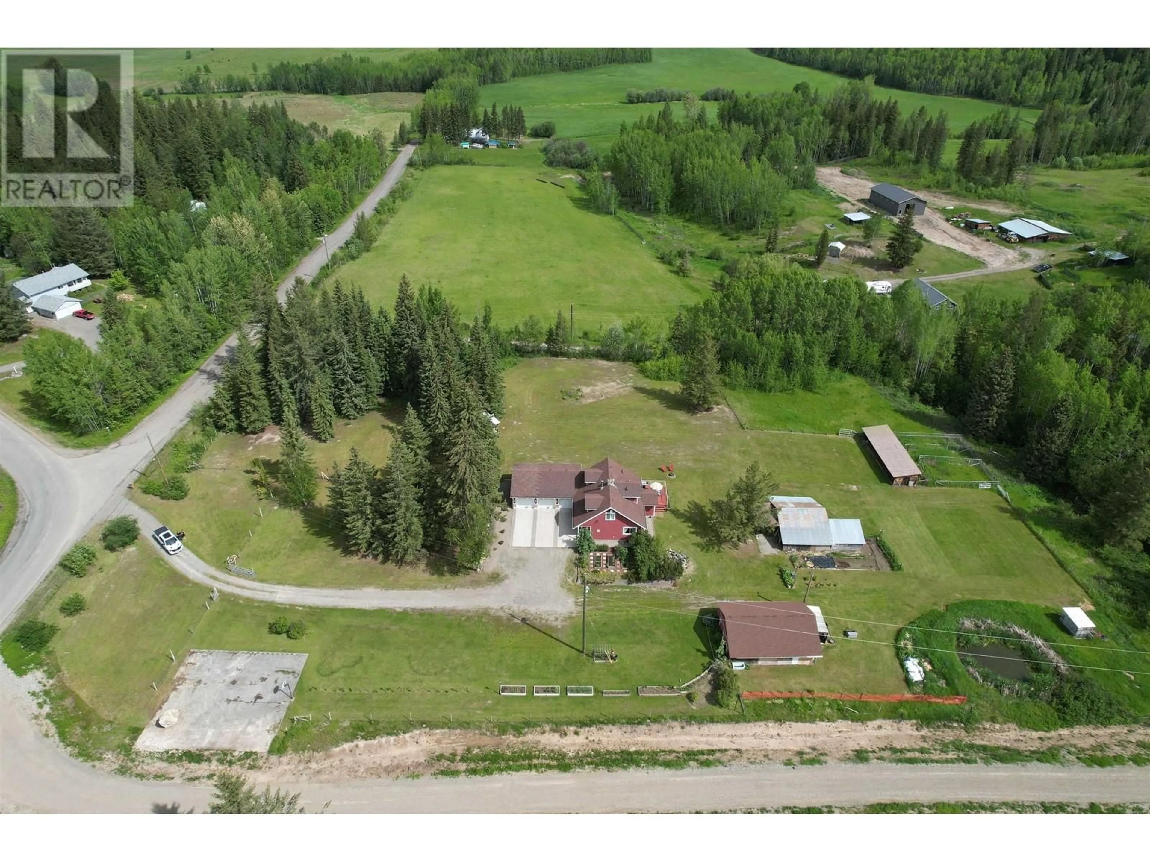 A pic from outside/outdoor area/front of a property/back of a property/a pic from drone, unknown for 3467 DALE LAKE ROAD, Quesnel British Columbia V2J6E9