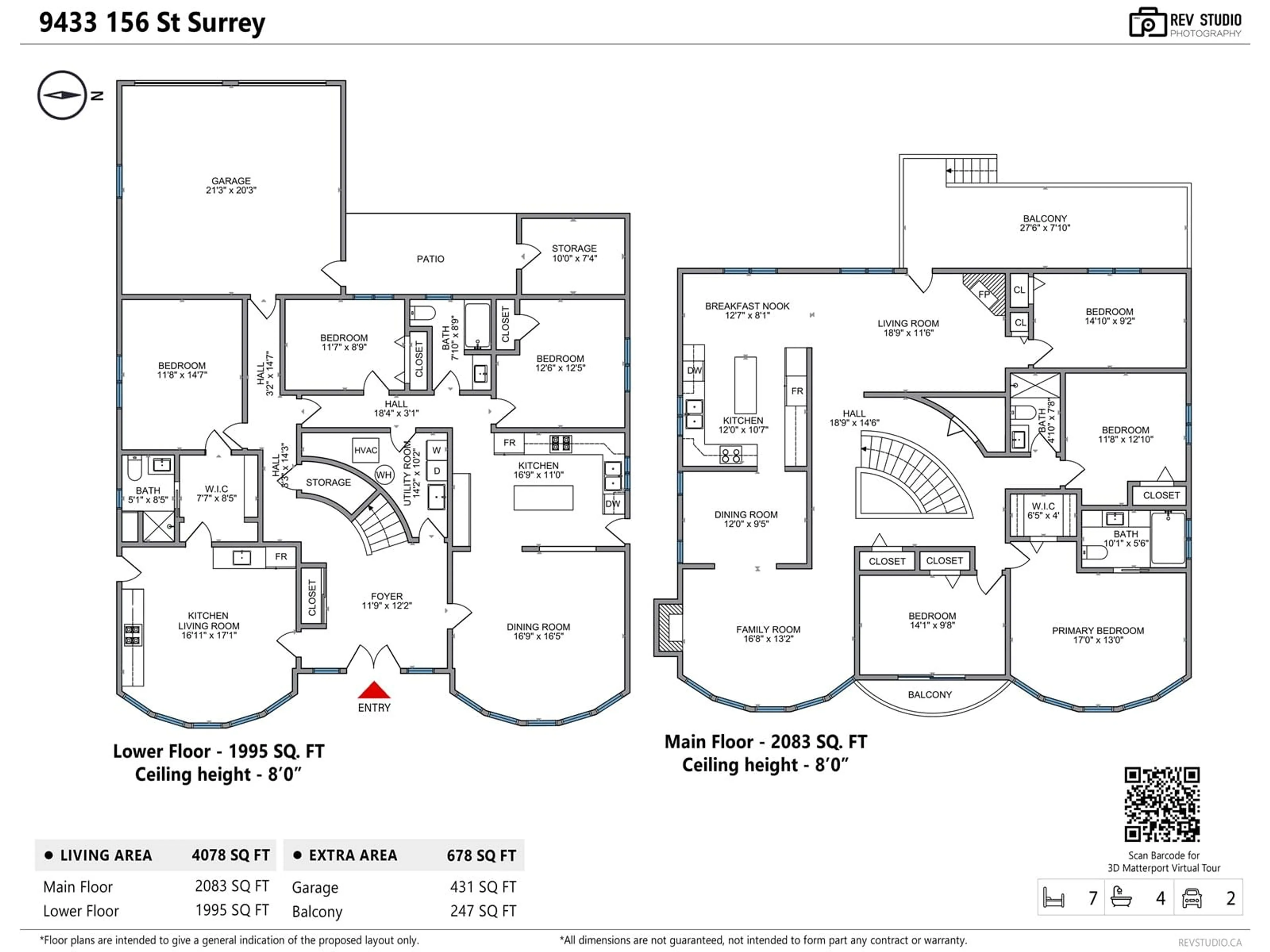 Floor plan for 9433 156 STREET, Surrey British Columbia V3R5Z1