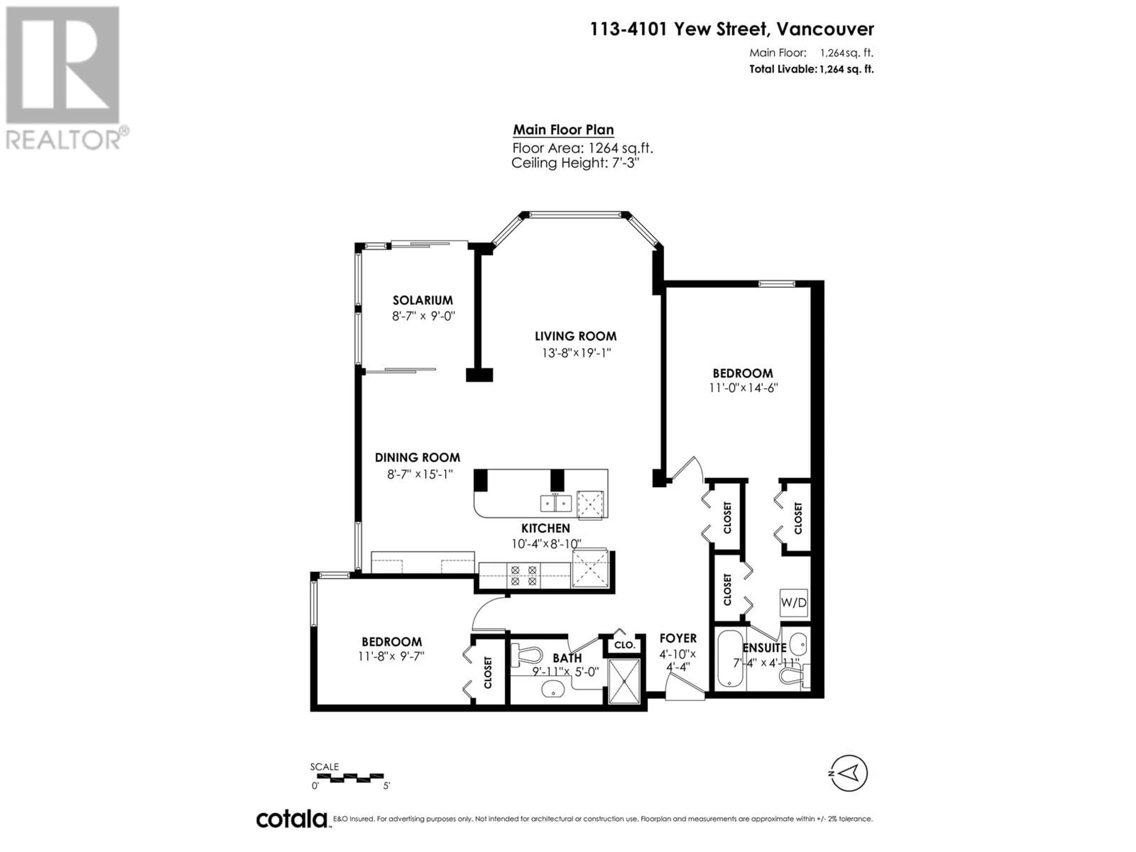 Floor plan for 113 4101 YEW STREET, Vancouver British Columbia V6L3B7