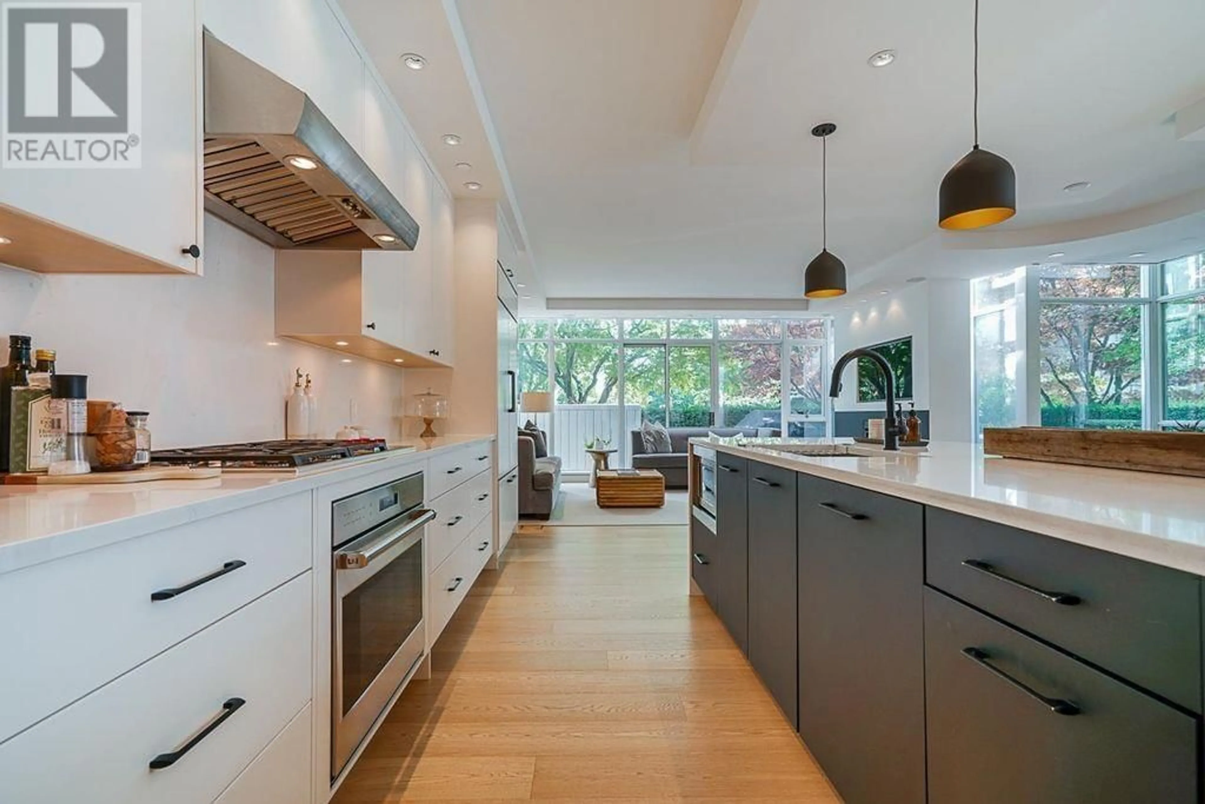 Contemporary kitchen, ceramic/tile floor for 403 BEACH CRESCENT, Vancouver British Columbia V6Z3C9