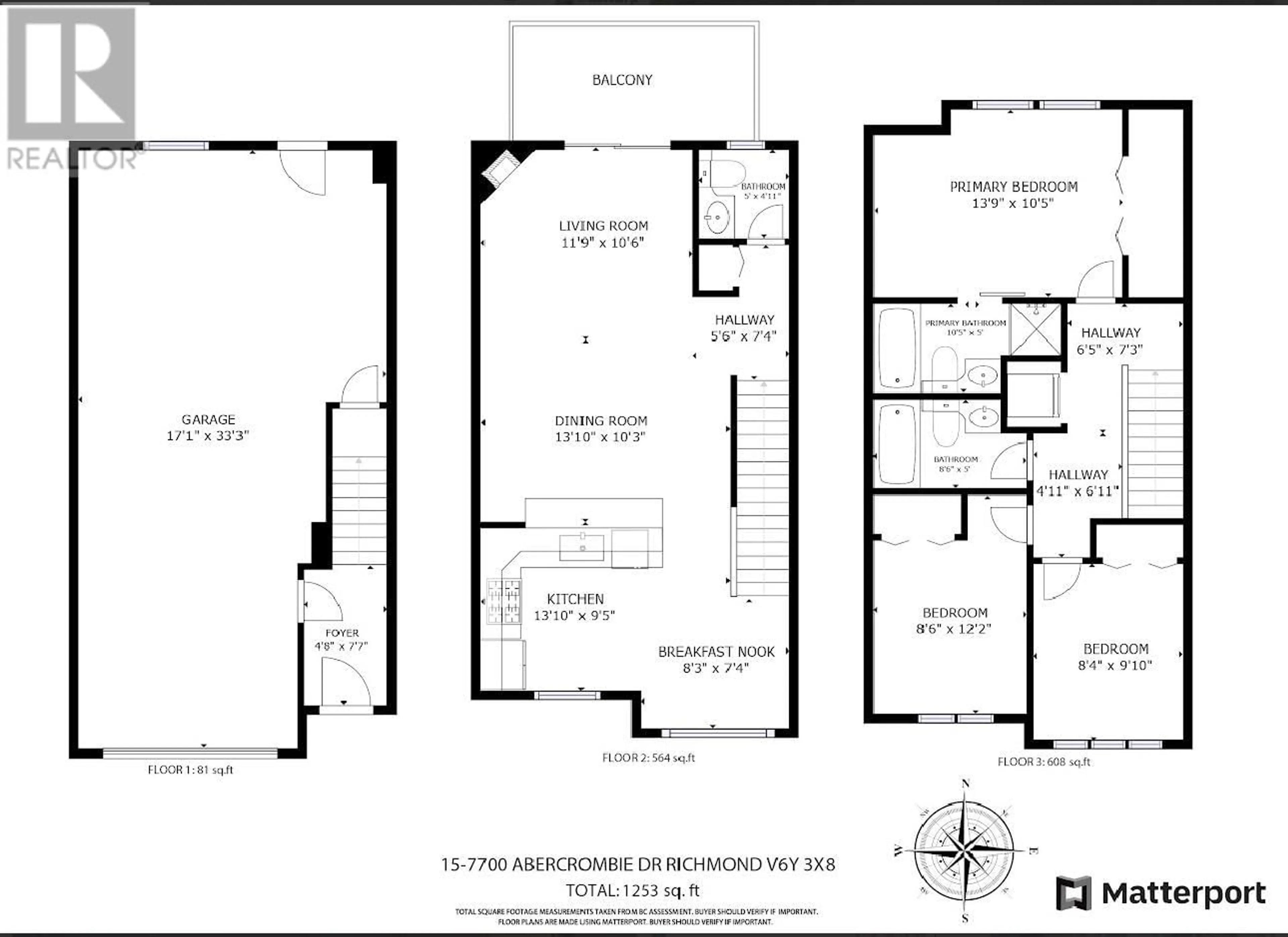 Floor plan for 15 7700 ABERCROMBIE DRIVE, Richmond British Columbia V6Y3X8