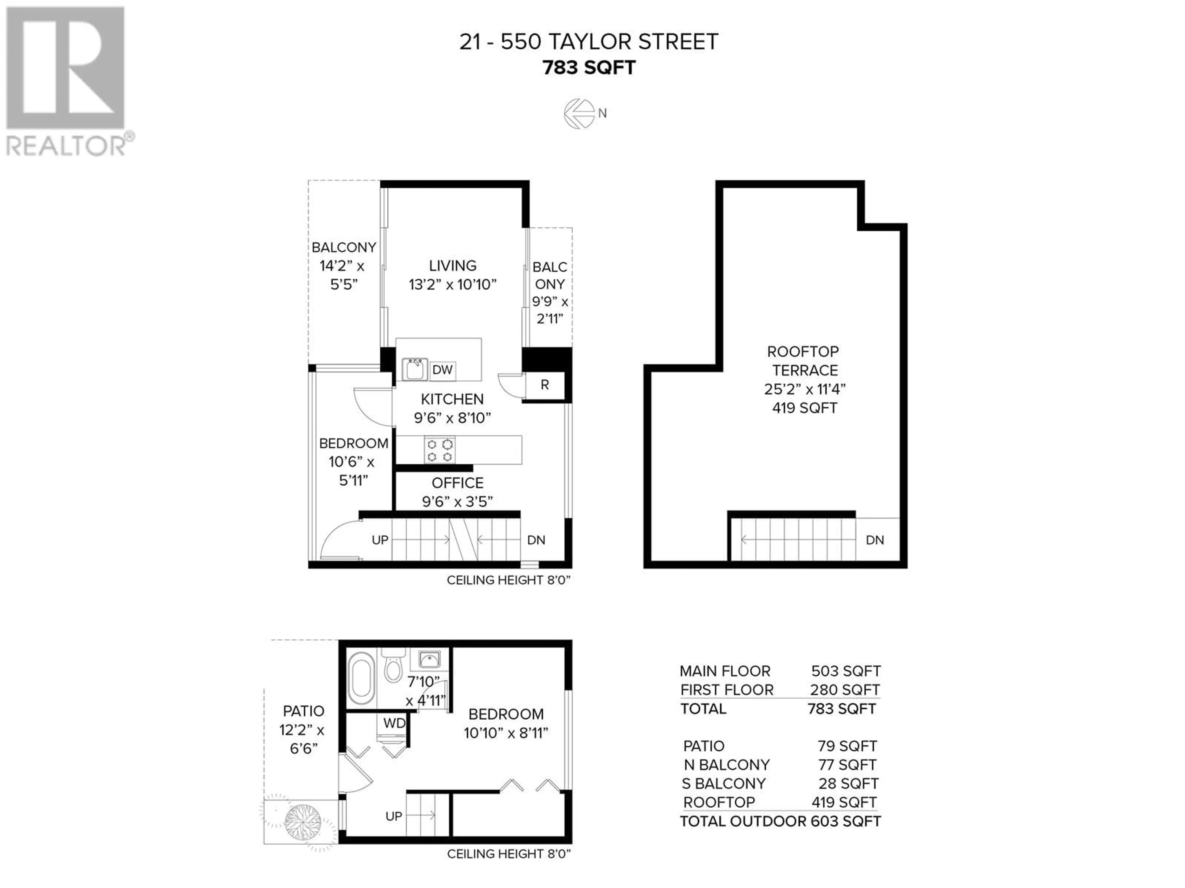 Floor plan for TH21 550 TAYLOR STREET, Vancouver British Columbia V6B1R1