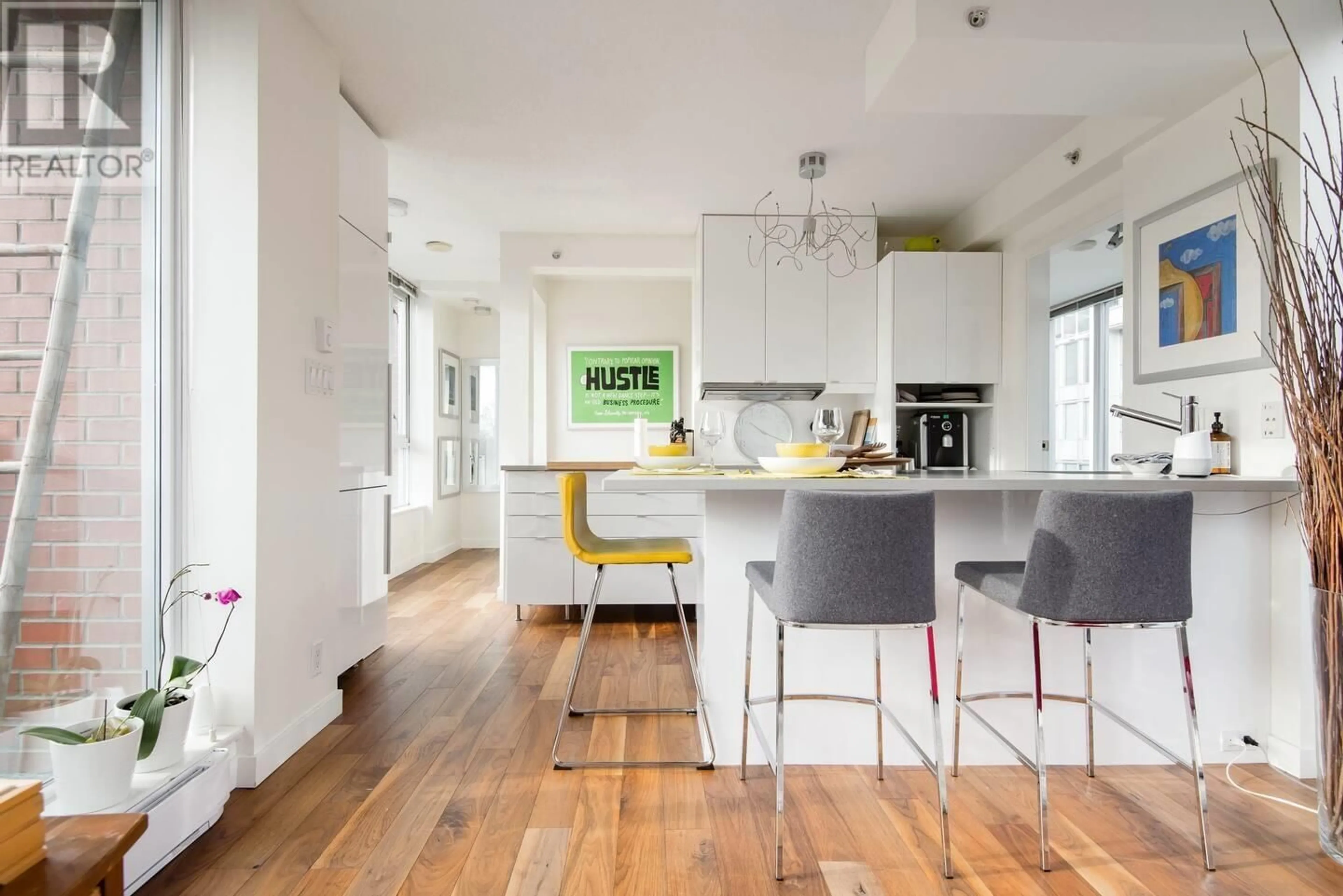 Contemporary kitchen, wood/laminate floor for TH21 550 TAYLOR STREET, Vancouver British Columbia V6B1R1