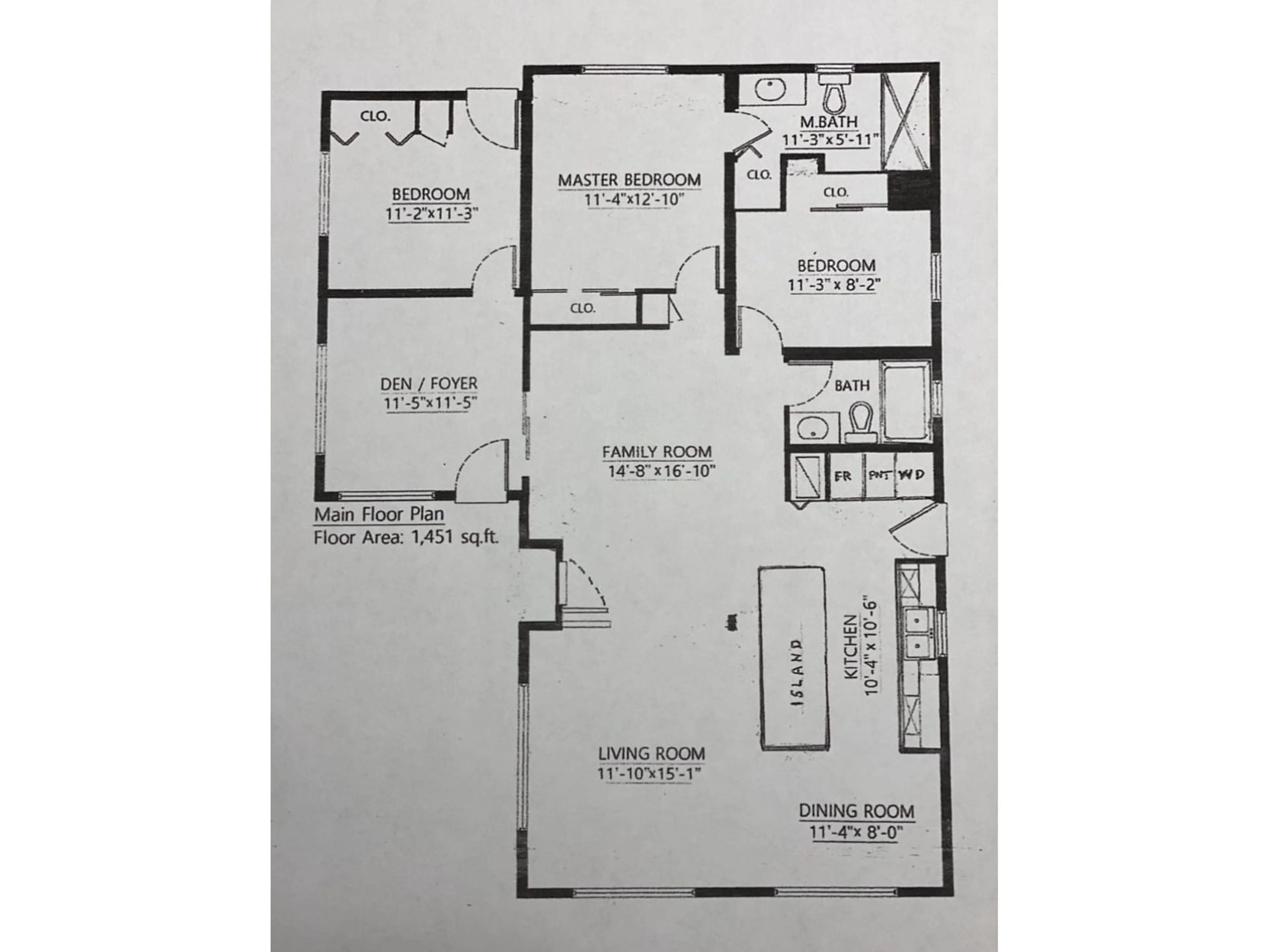 Floor plan for 113 15875 20 AVENUE, Surrey British Columbia V4A2B1