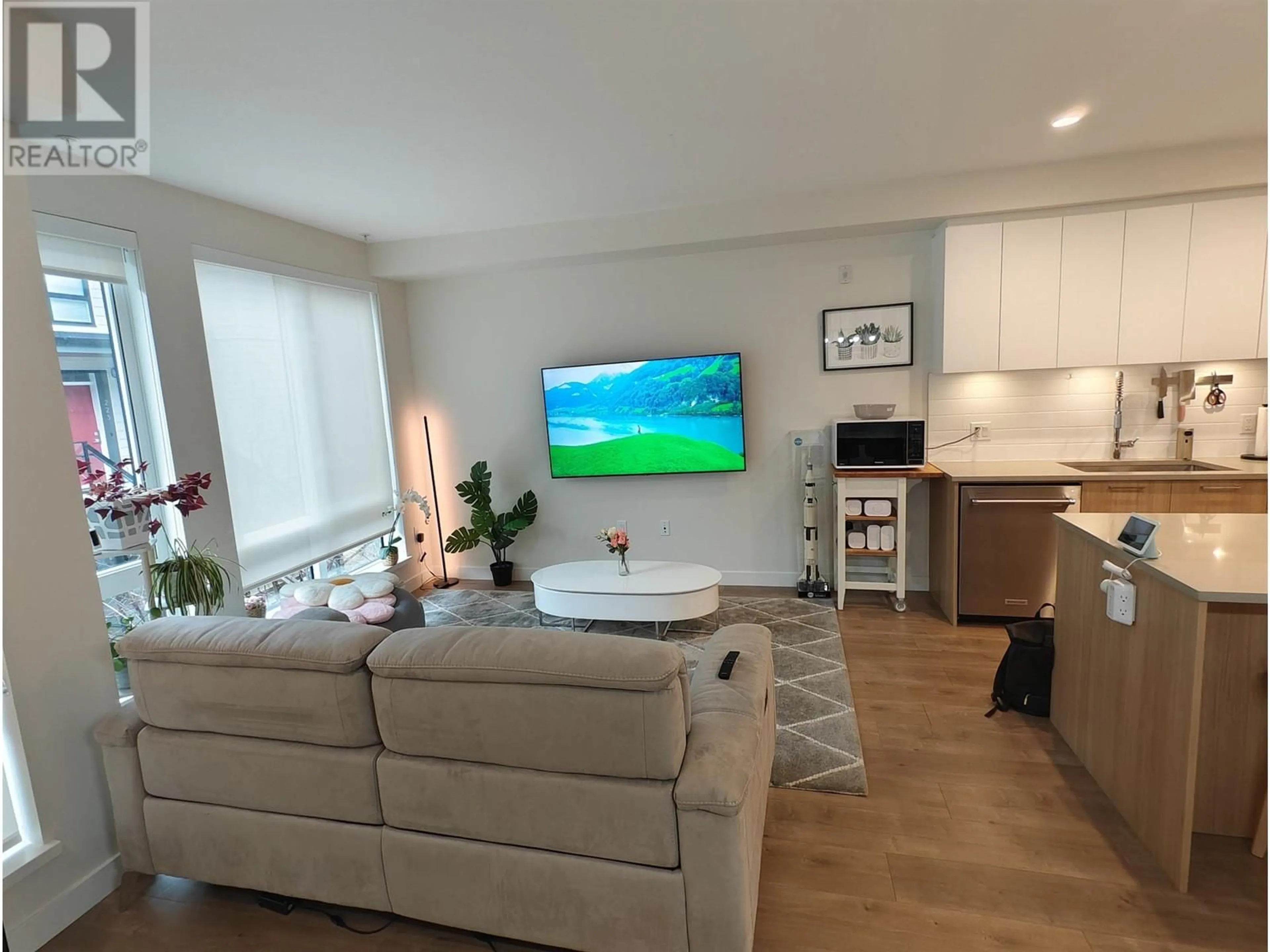 Living room with furniture, wood/laminate floor for 227 - 708 LEA AVENUE, Coquitlam British Columbia V3J4H5