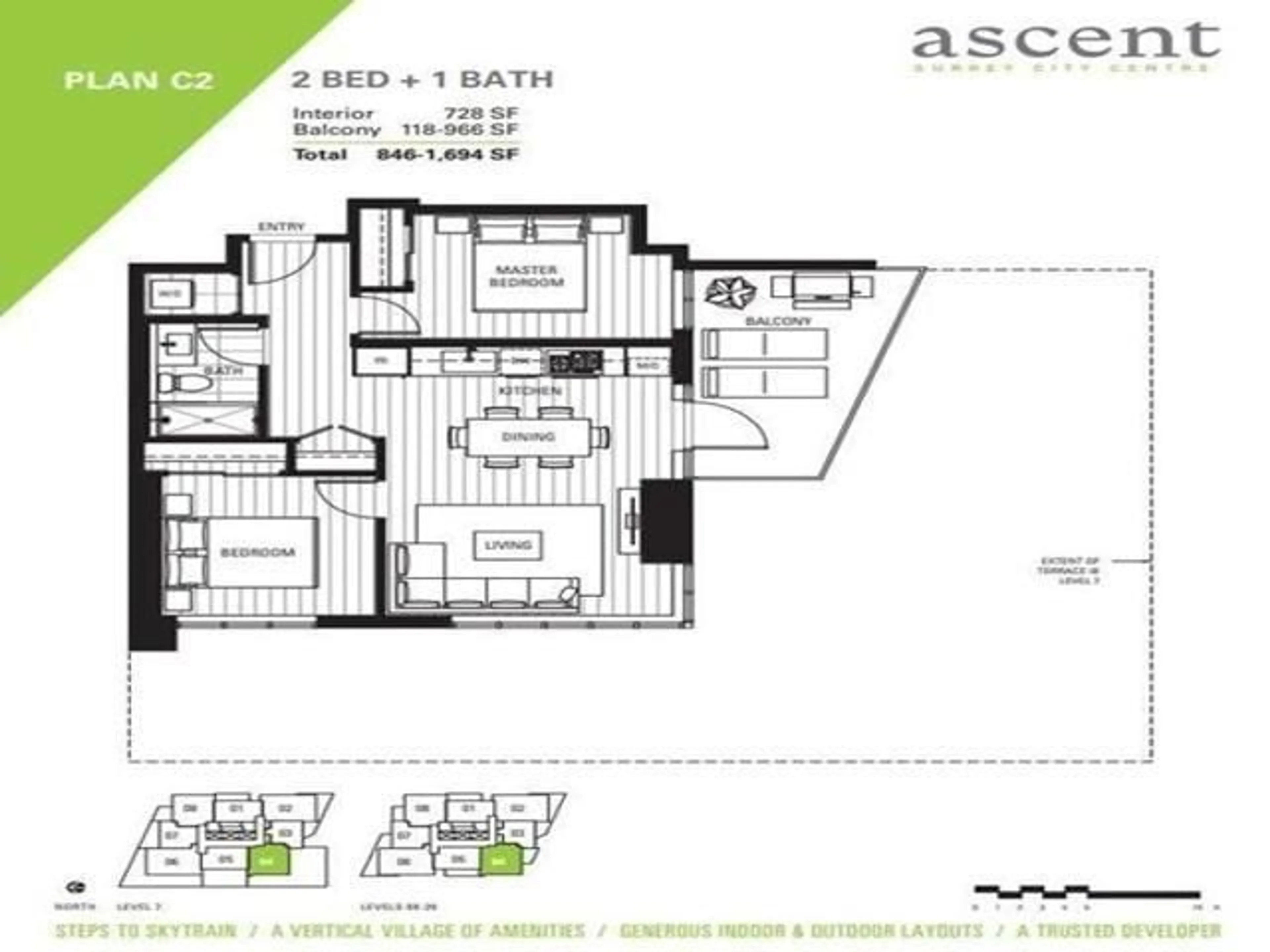 Floor plan for 2704 10428 WHALLEY BOULEVARD, Surrey British Columbia V3T1W6