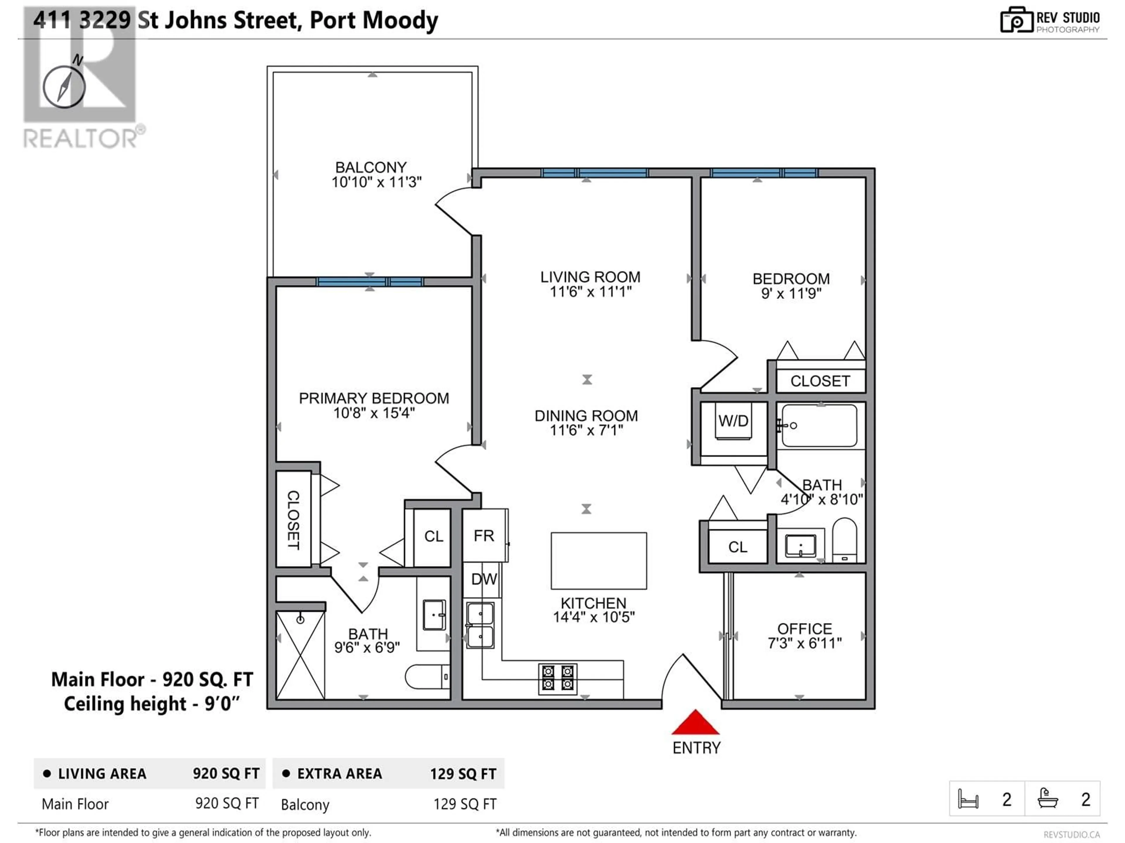 Floor plan for 411 - 3229 ST JOHNS STREET, Port Moody British Columbia V3H0M4